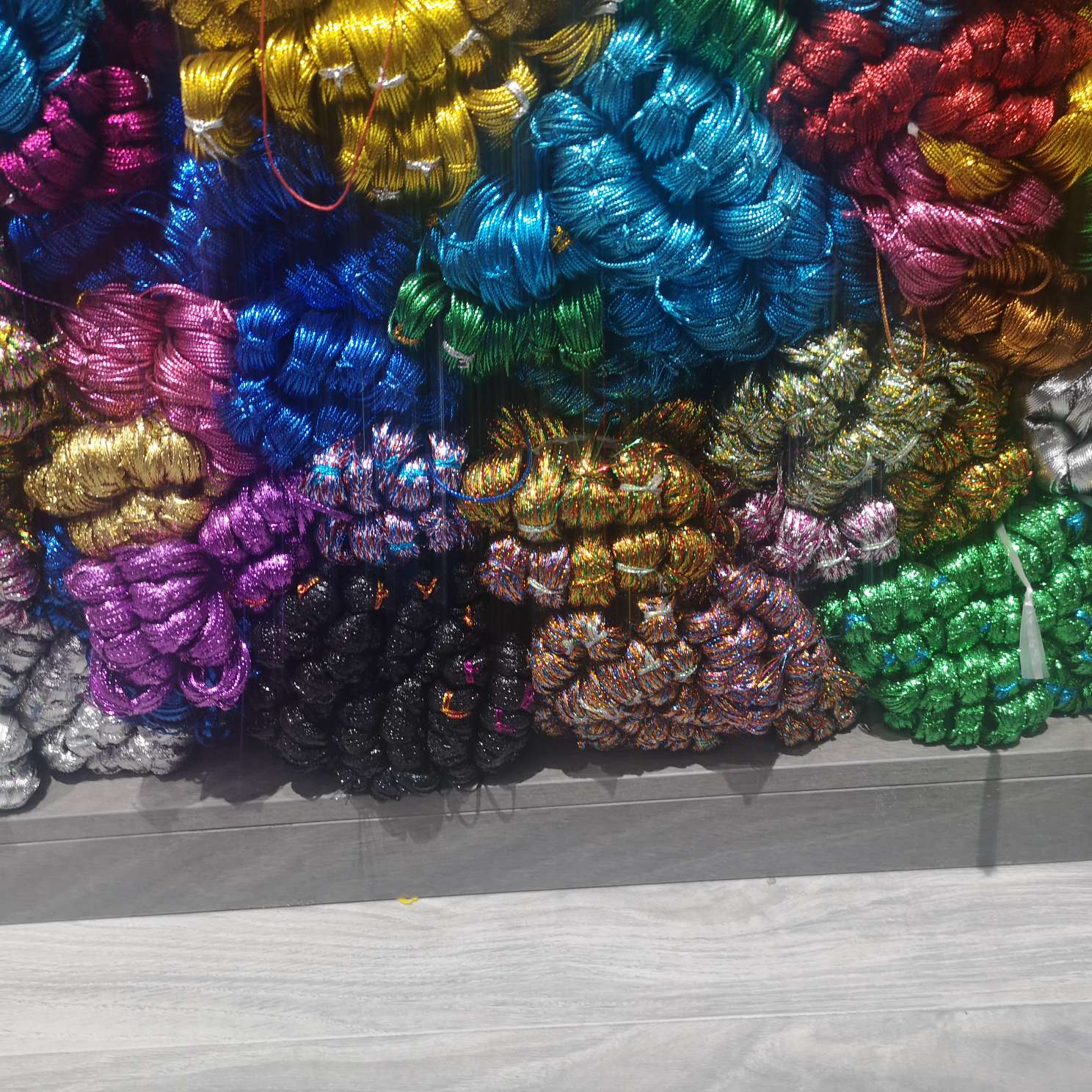3Mm Flat Gold Wire White Color Elastic Rope Round Rubber Cowhide Elastic Band details Picture