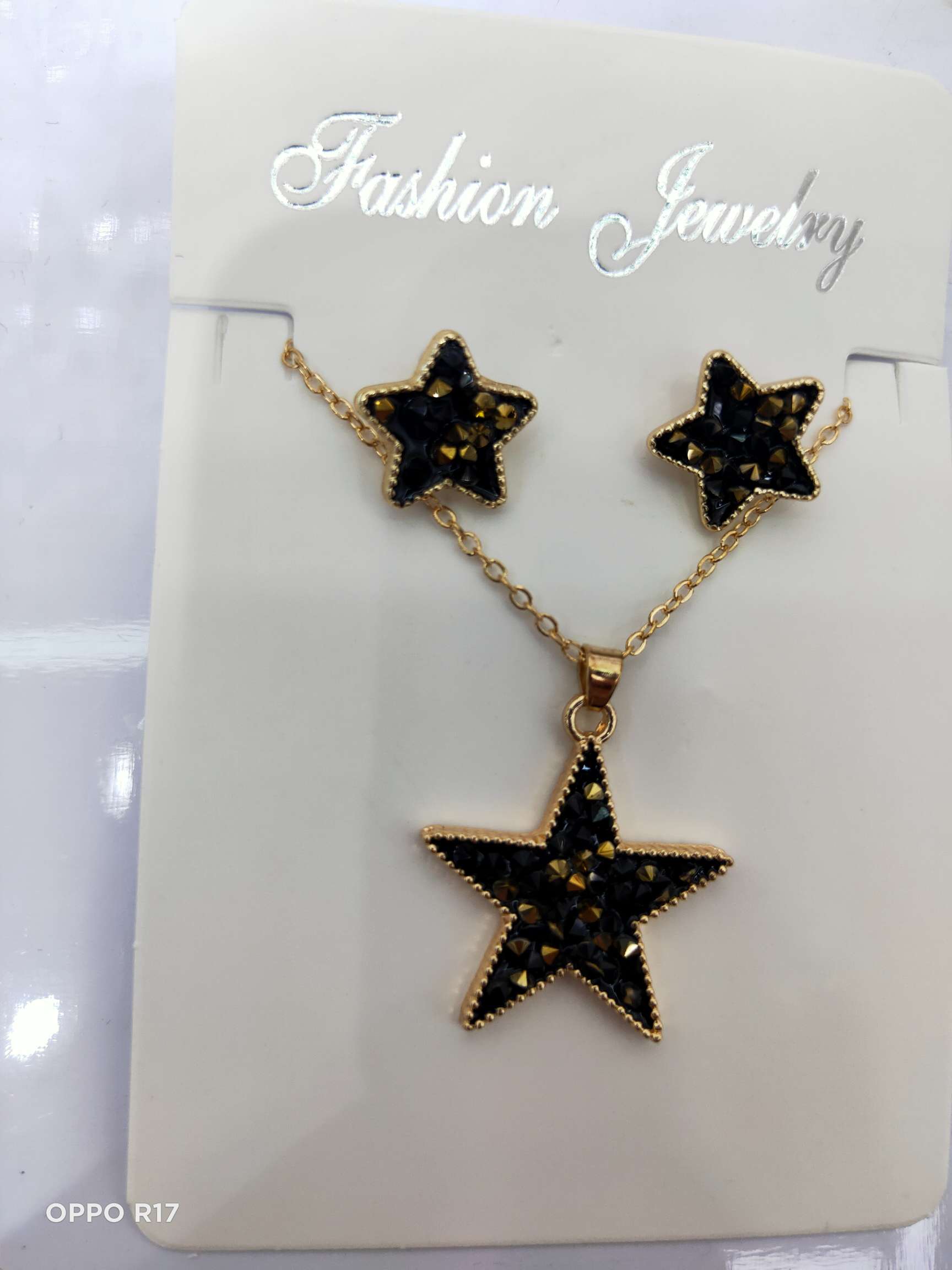 Five-Pointed Star Set Chain Earrings Personality All Fashion Items Fei Pyrene Jewelry Summer Burst Ins Style