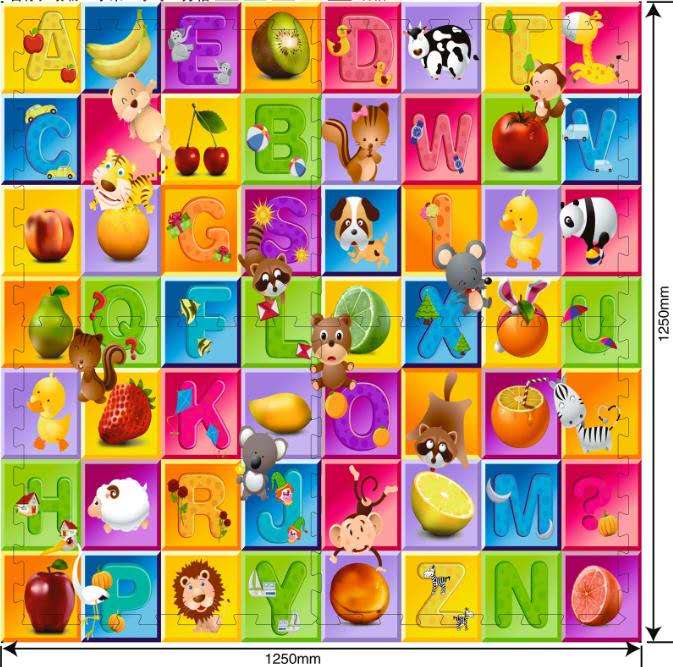 1.0cm eco-friendly EVA cartoon puzzle floor mat, children's patchwork mat, cartoon picture puzzle floor mat details Picture