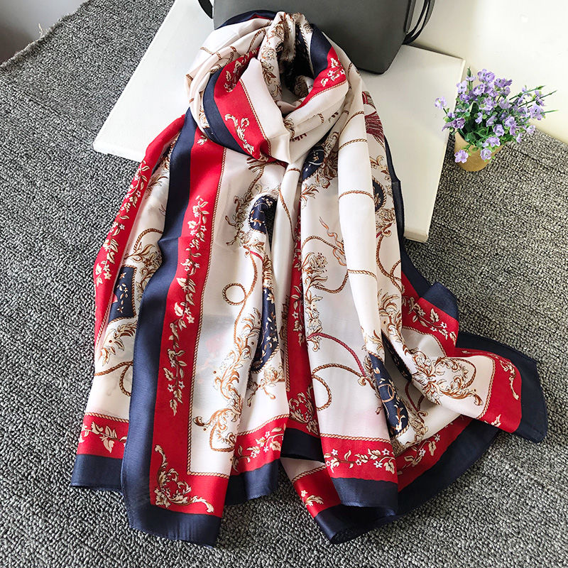 Silk Scarf Female Korean Version Long Hangzhou Silk Winter Shawl Scarf Scarf Scarf Scarf Thin Super Beach Scarf Scarf Application Scenario