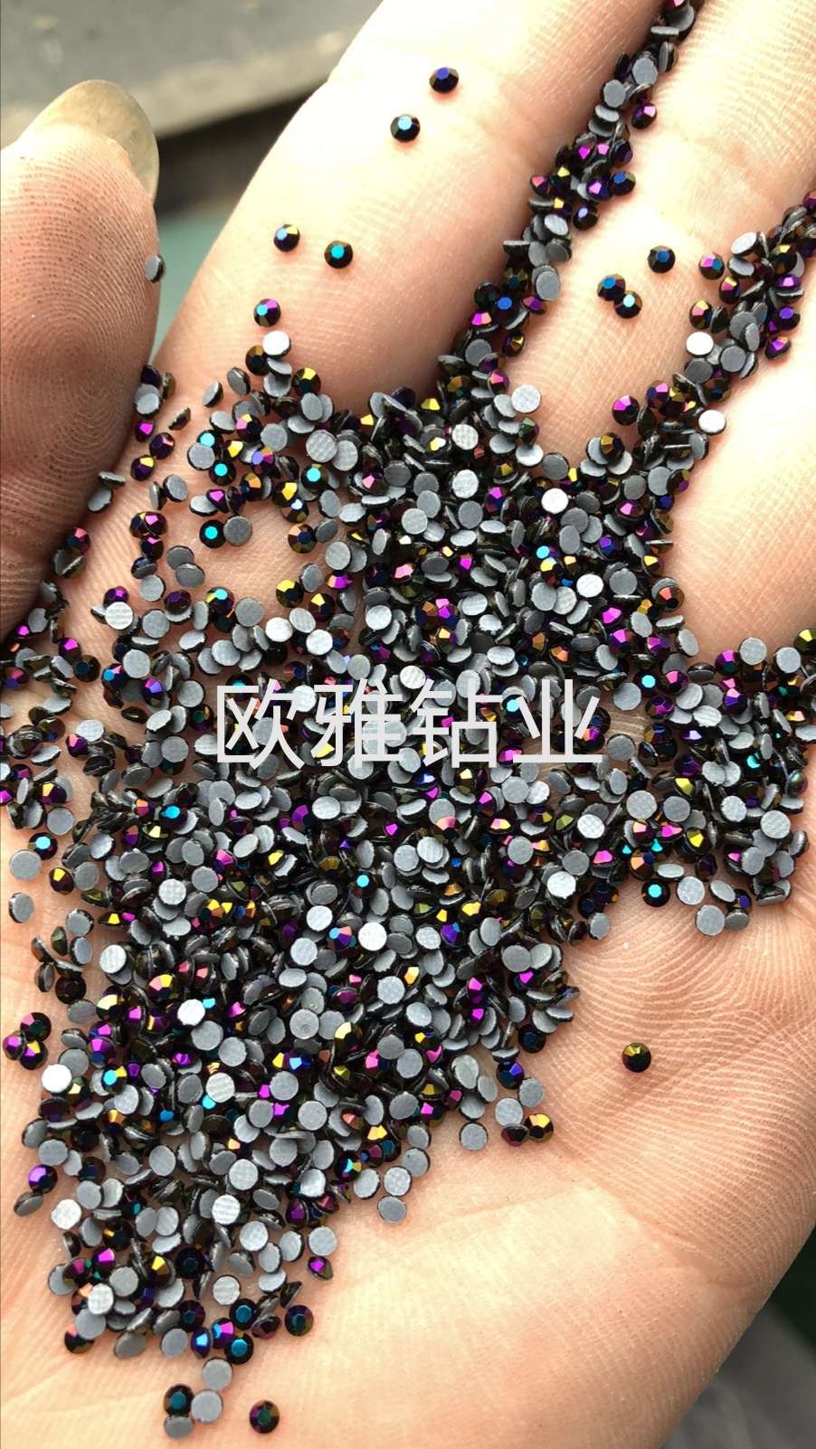 厂家直销 中东钻烫钻 精品钻 彩虹玫瑰金 SS10