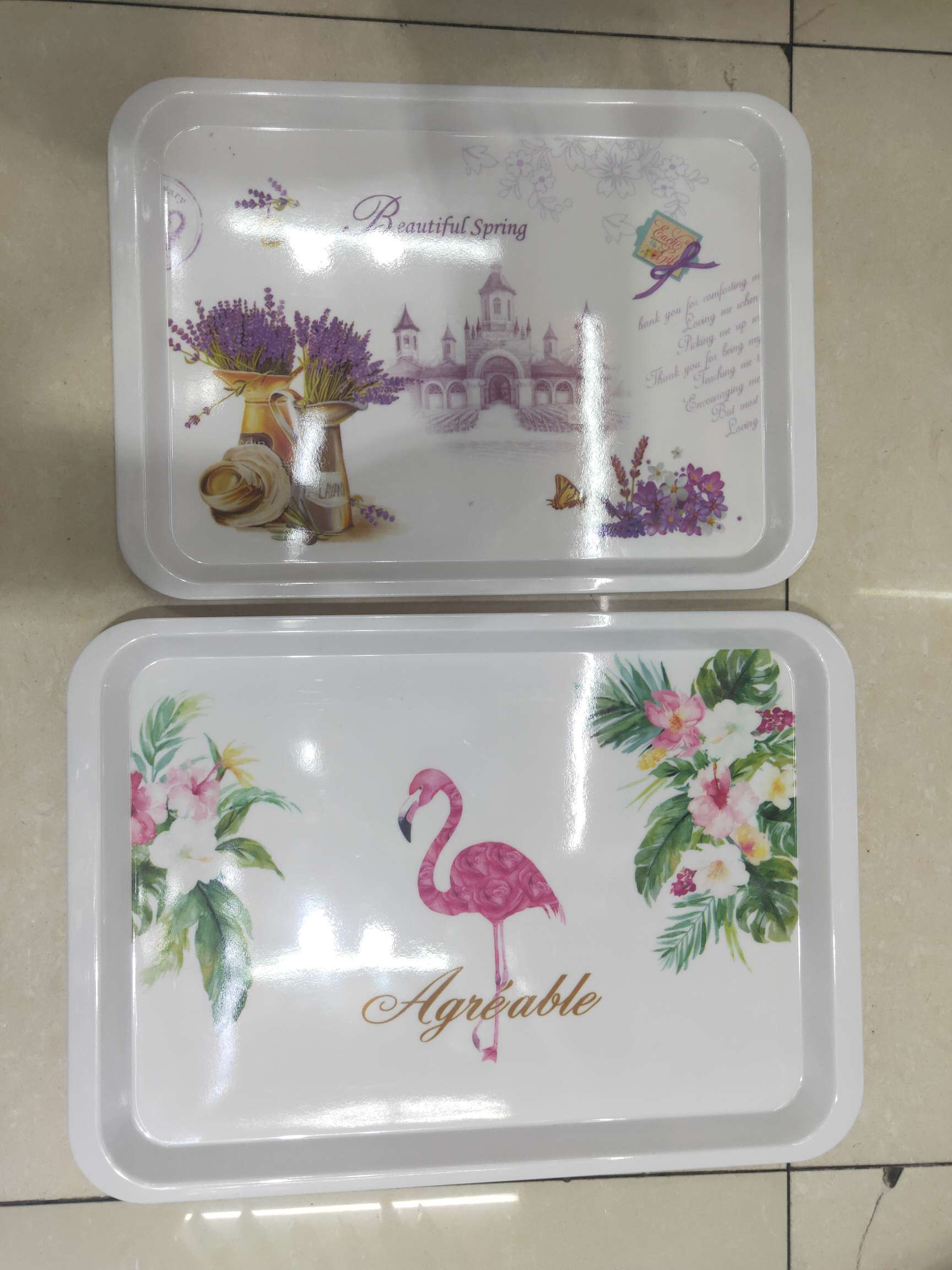Melamine tray w