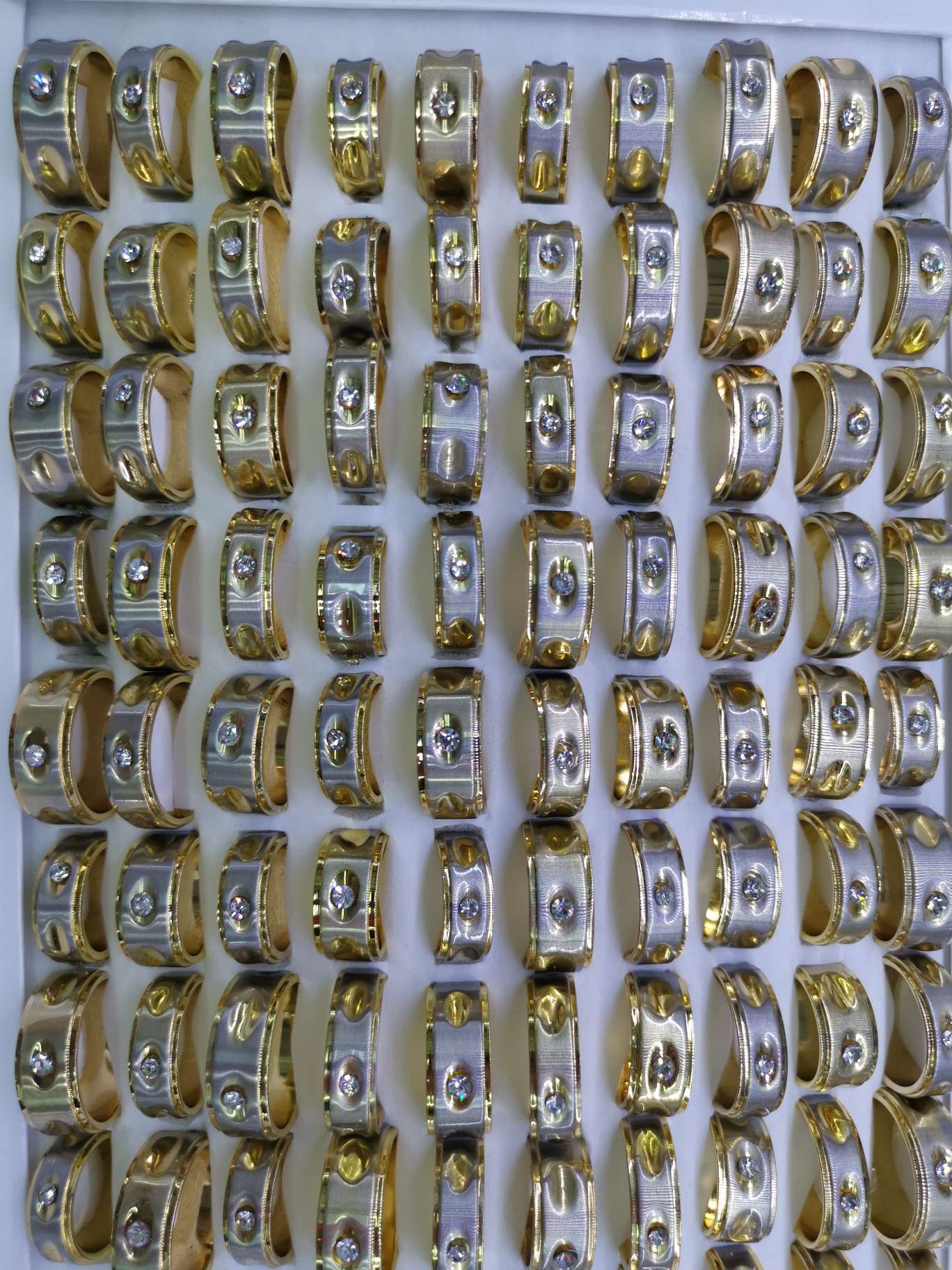 Stainless steel ring pop jewelry gold