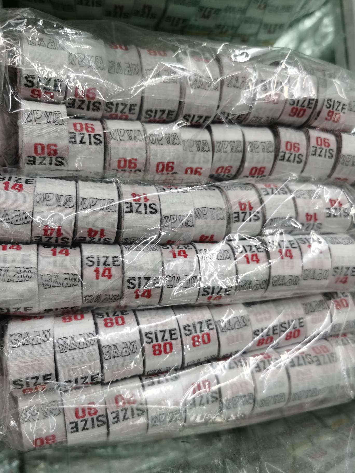 Size Mark, Black And White Size Mark, Fabric Mark, Number Mark, Number Mark, Can Be Customized Item Picture