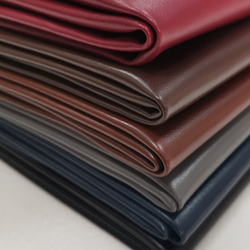 PU eco-friendly cotton-fleece napa pattern leather fabric Specification image