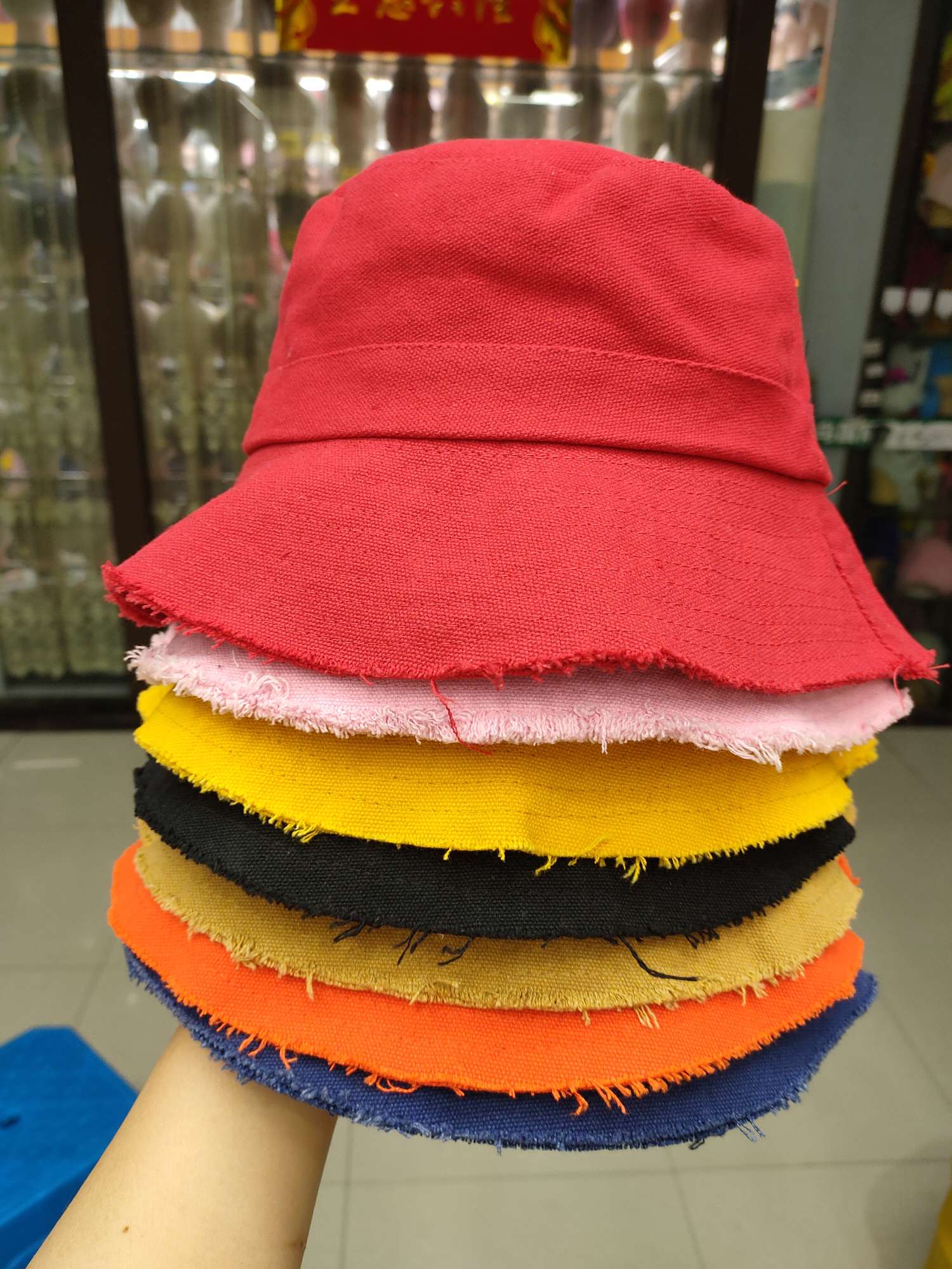 Spring and summer Korean-style frilled basin cap