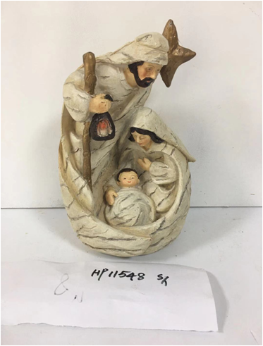 Painted resin manger thumbnail