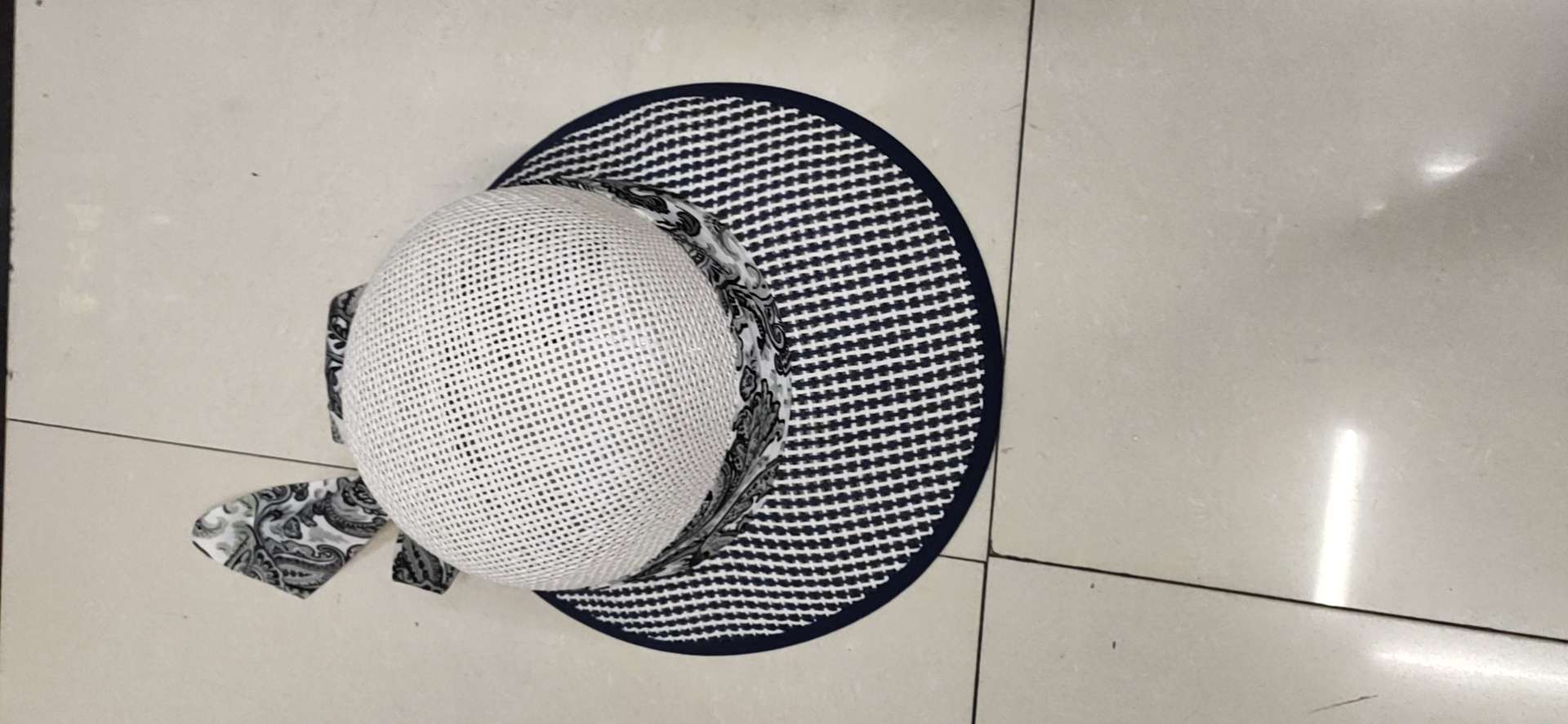 Paper and cloth colored baseball cap