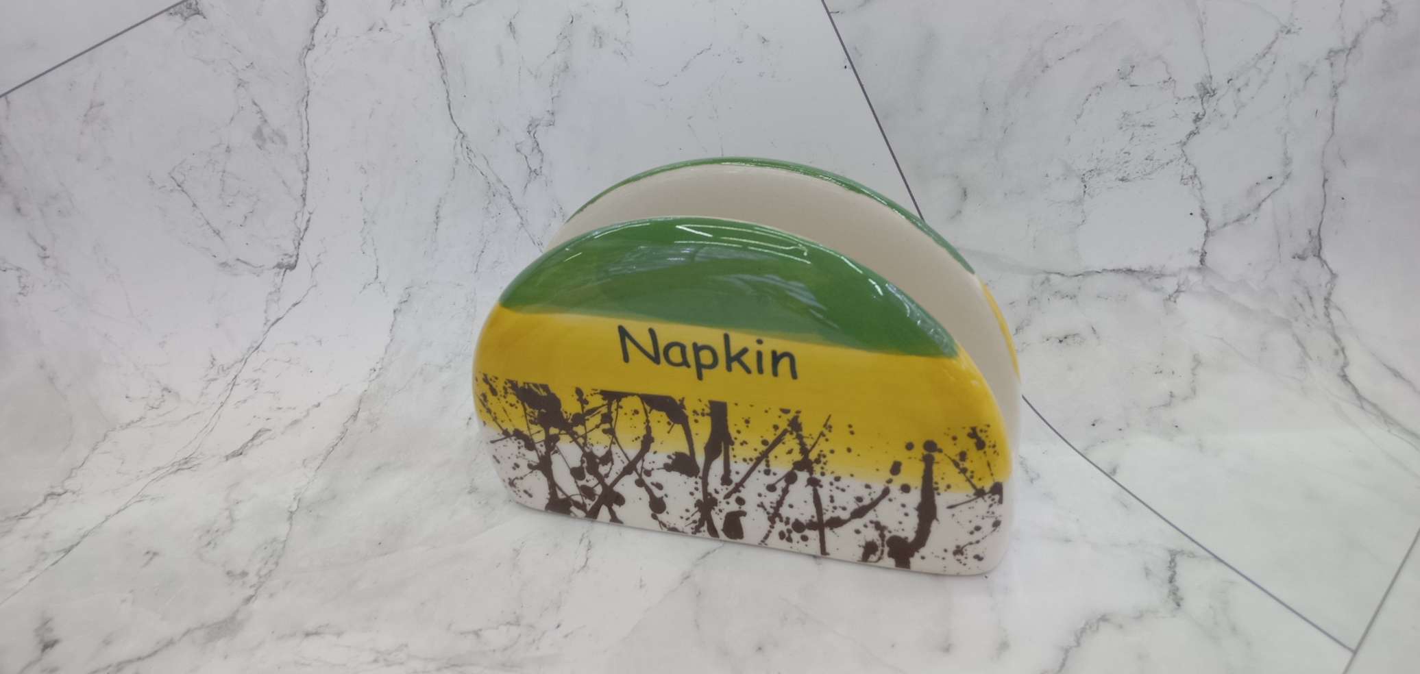 Napkin 拼色西餐厅纸巾架 陶瓷餐巾架