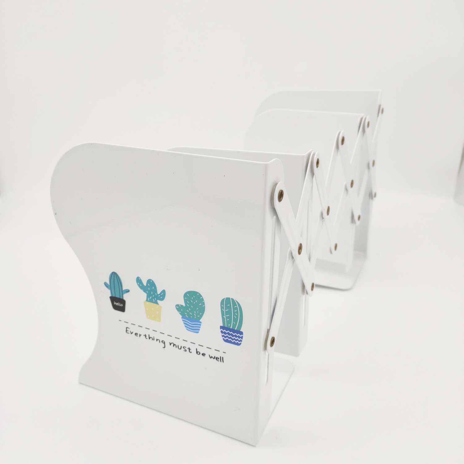 A white cartoon cactus telescopic bookcase details Picture