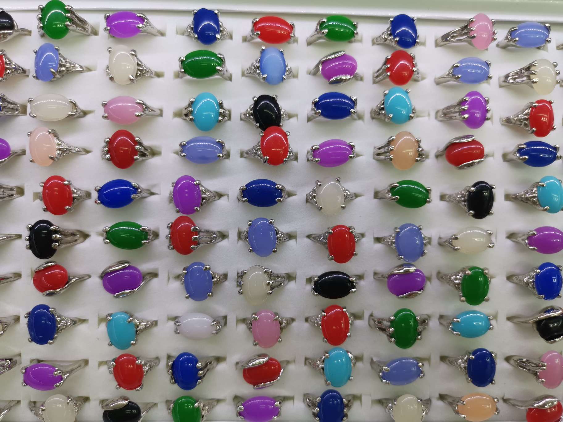 Colored resin rings are popular accessories thumbnail