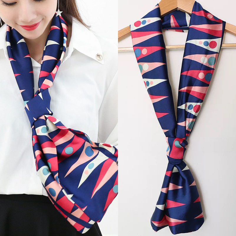 Small Silk Scarf Summer Neck Thin Sunscreen Thin Narrow Small Strip To Suit Women Korean All Decorative Scarf Scarf Scarf Item Picture
