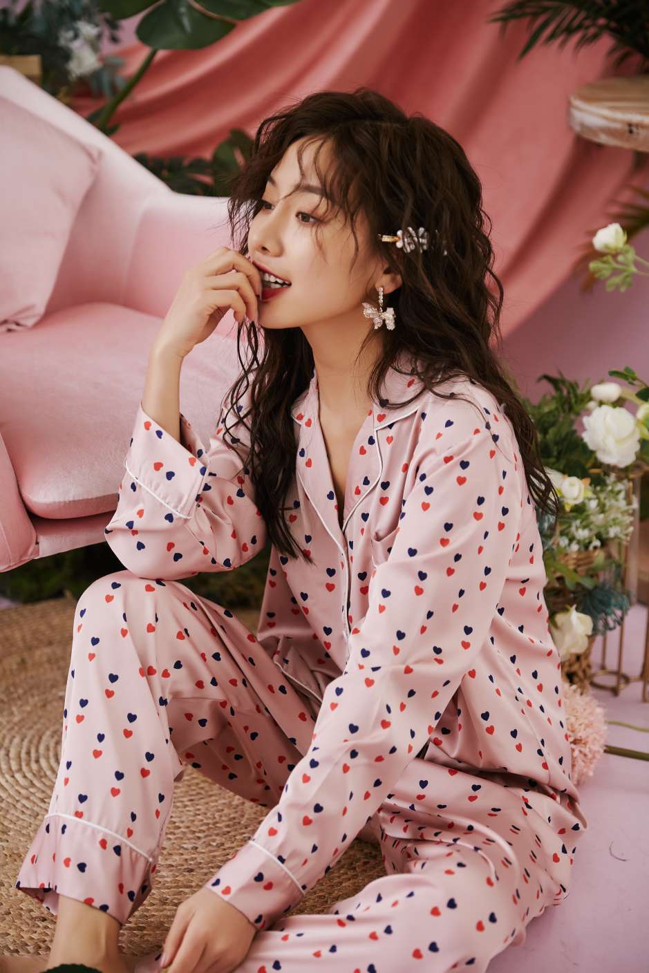 Silk Pyjamas Two Piece Set