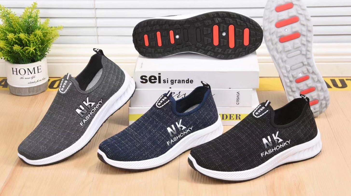 Big cloth flying knit men's shoes