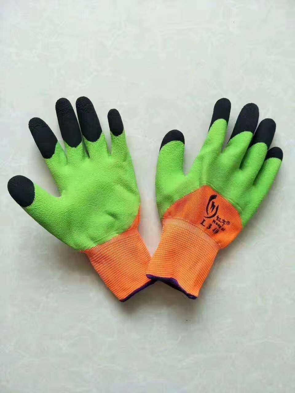 Thirteen needle nylon latex foam anti-slip wear-resistant construction site special turquoise