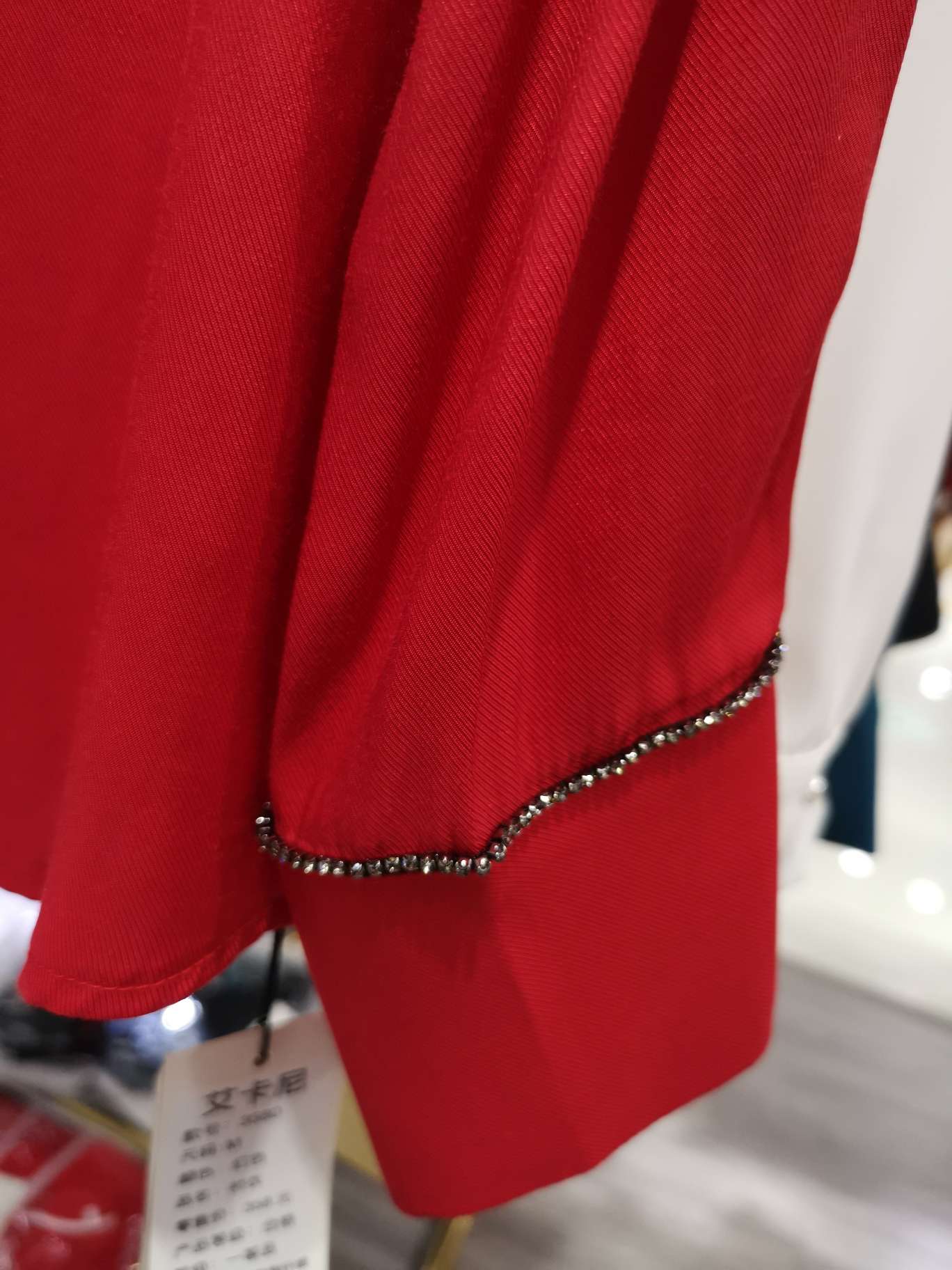 Fashionable double-diamond women's long-sleeved top Specification image