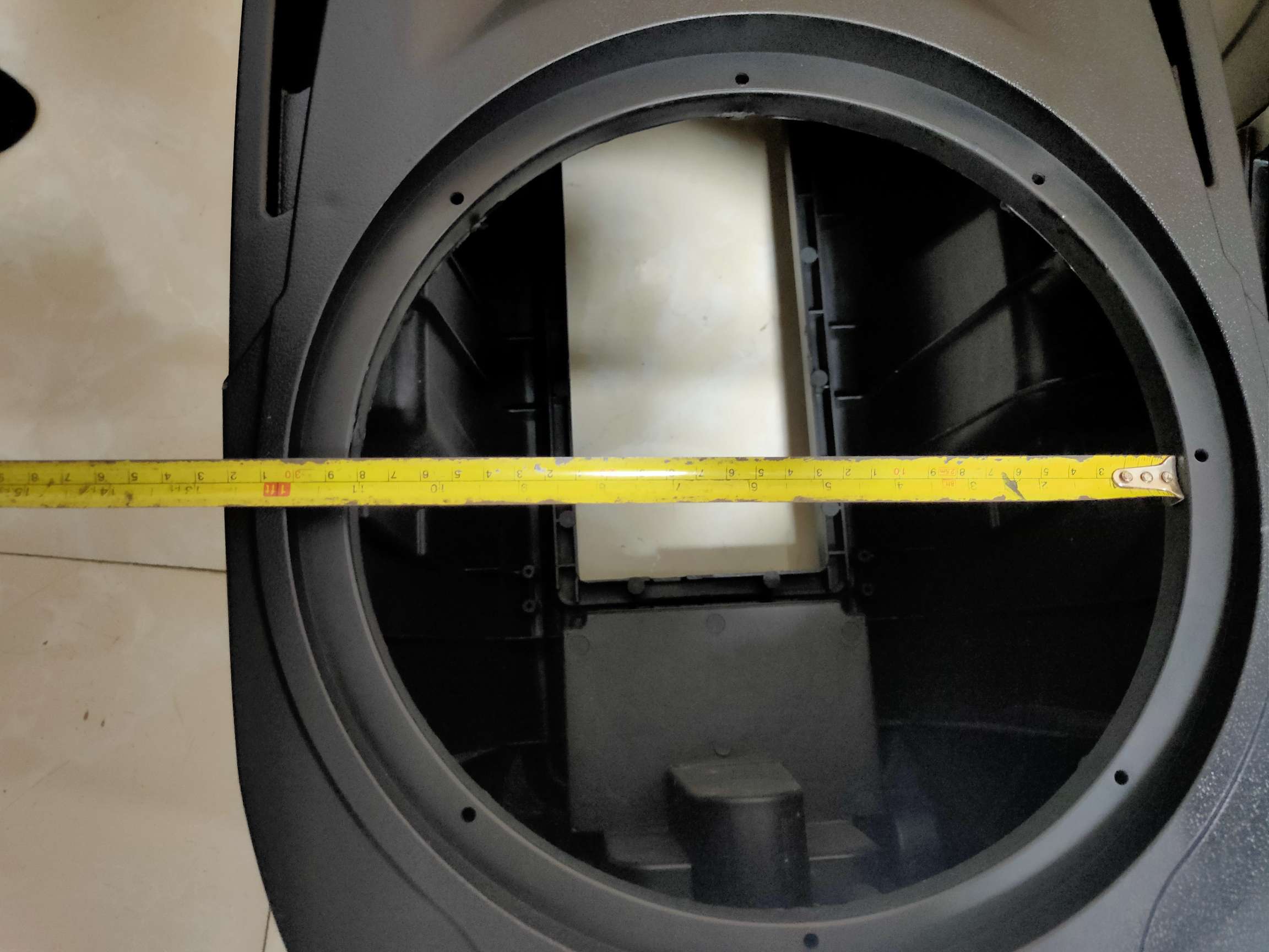 12寸塑料音响空箱体，镙纹高音，12寸喇叭低音，低音喇叭囗外直径32厘米，内径28厘米，前面铁网，后板配齐，一只不包邮价详情图7