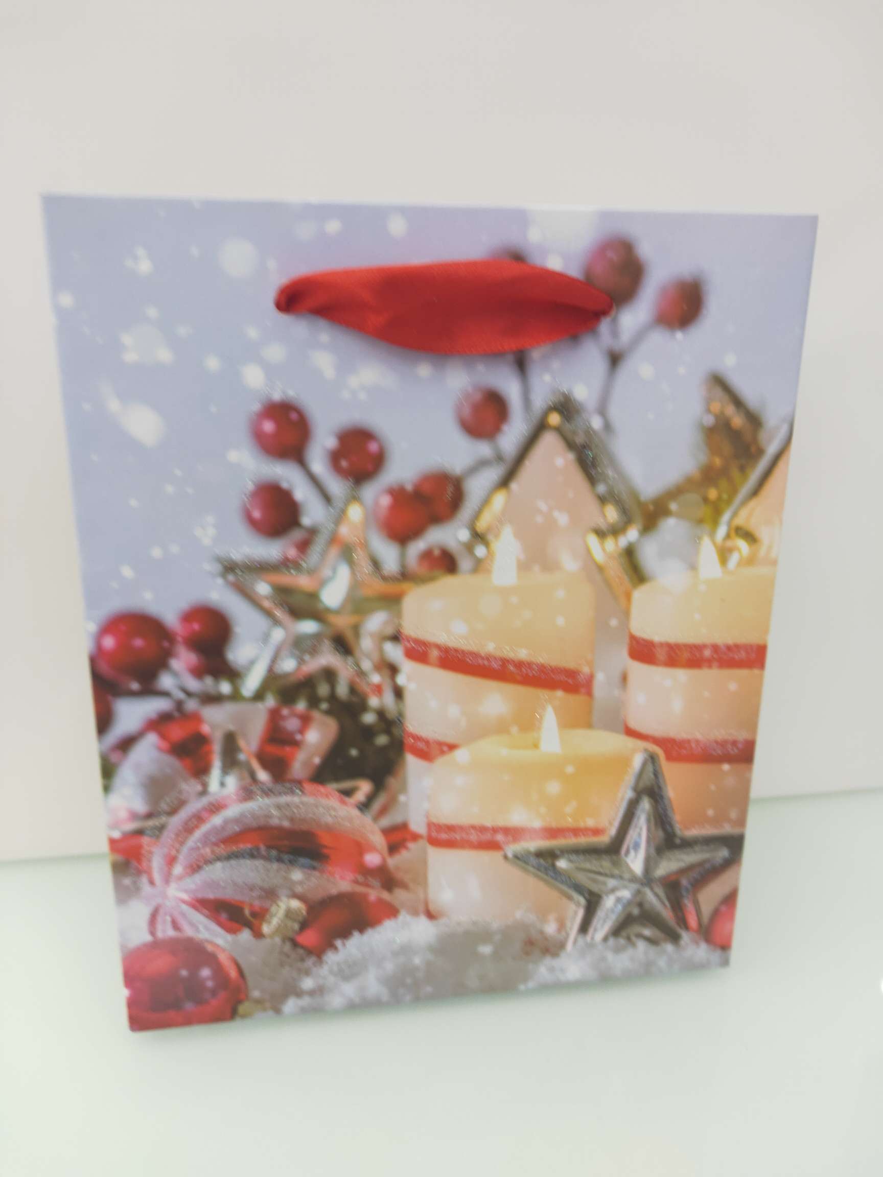 工艺圣诞礼品袋，手提袋纸质