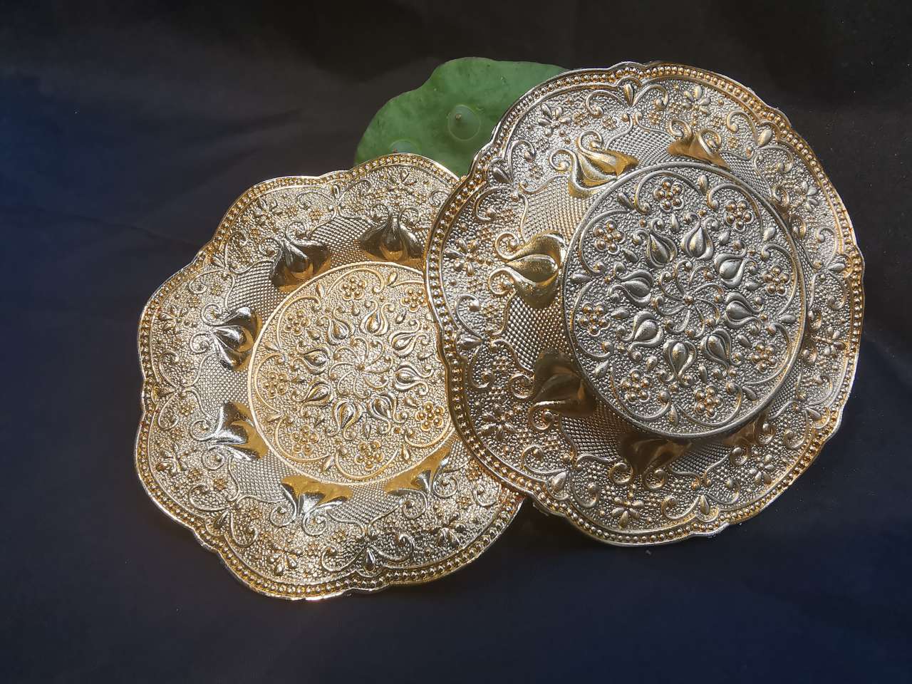 锌合金4寸点心杯碟细节图