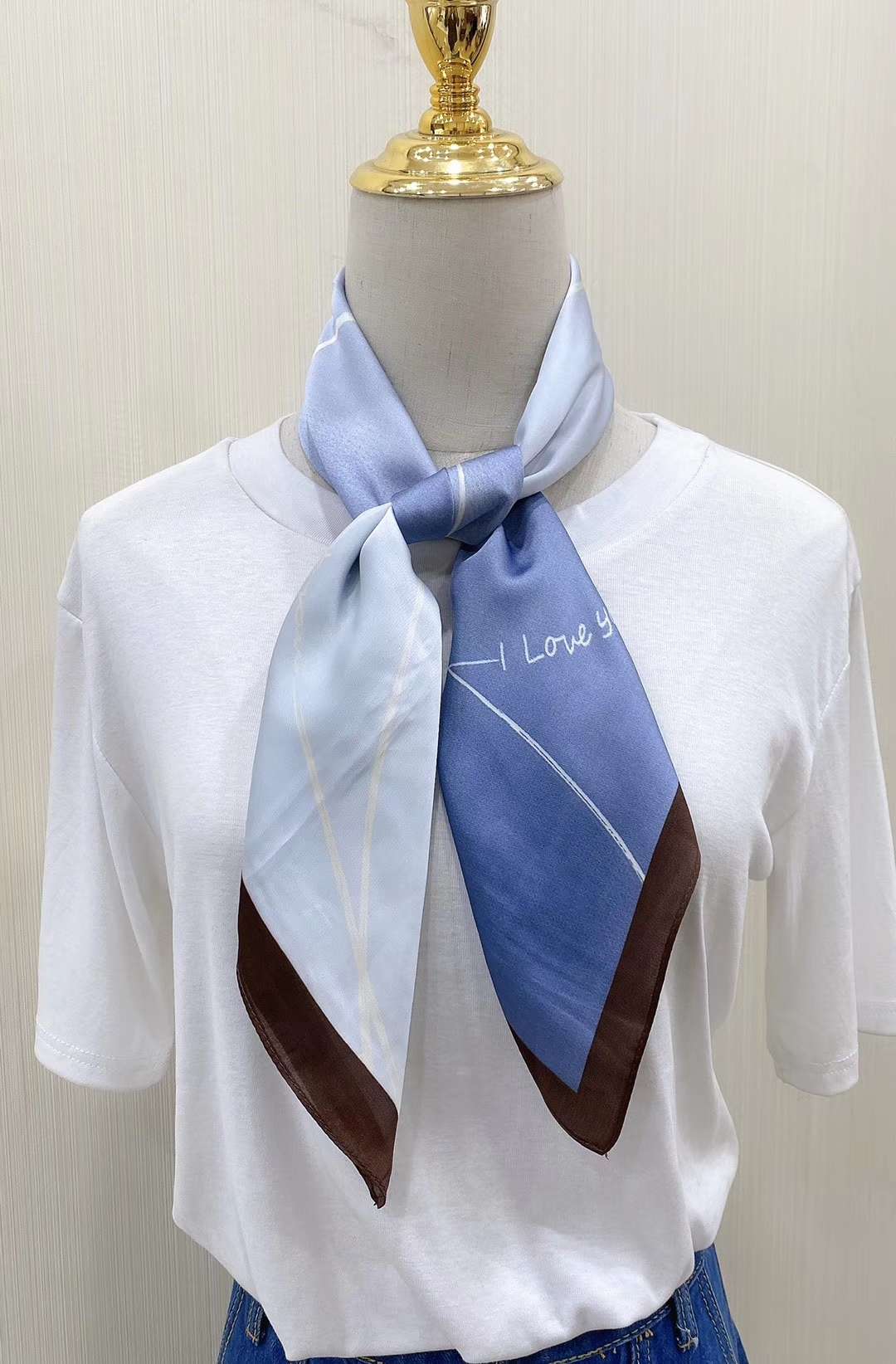 Women's Fashion Trends All Seasons Available Silk Square Silk Feel Specification drawing