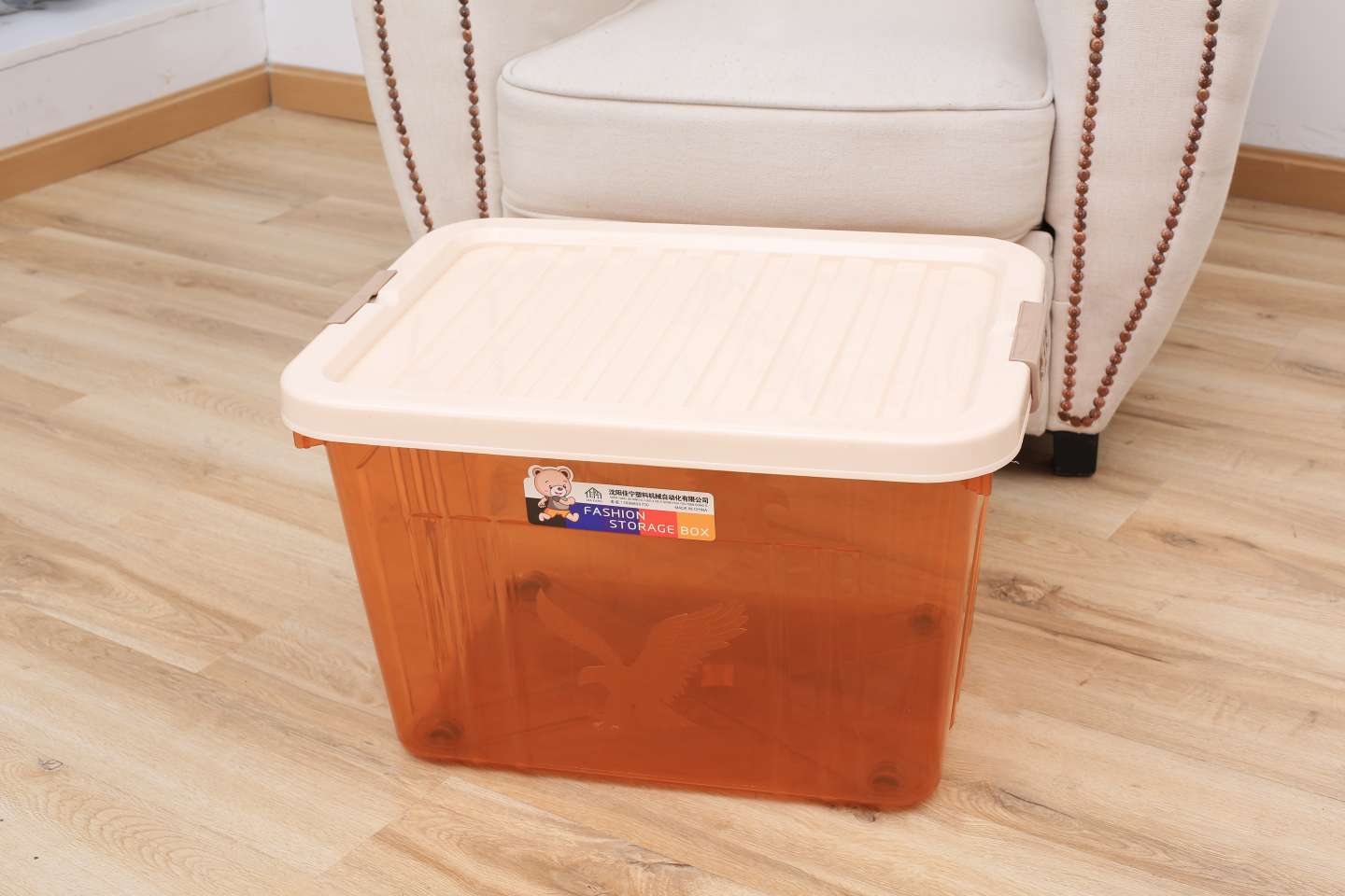 Transparent storage box for plastic daily necessities, 70L Item Picture
