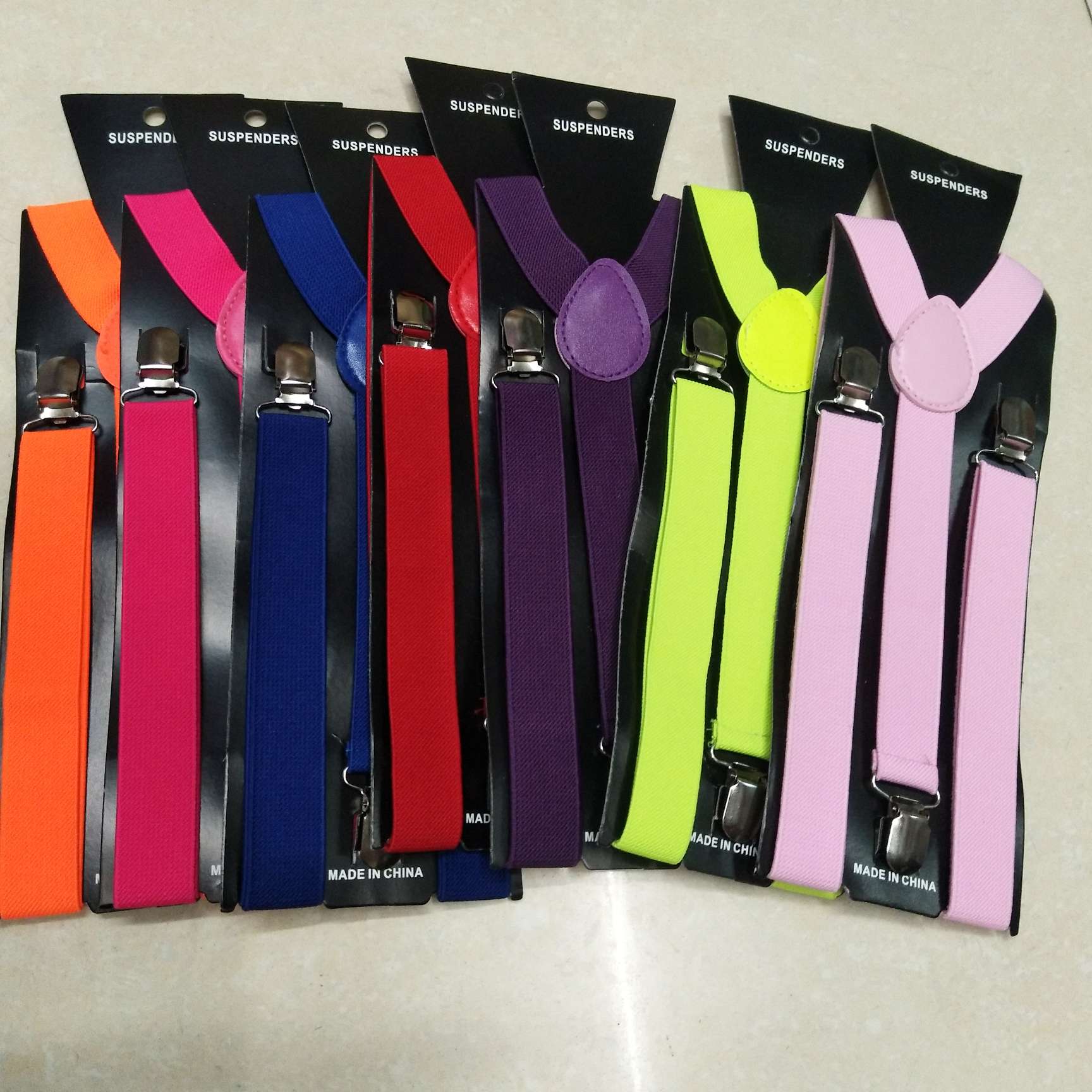 男女士通用英伦粉色背带青少年学生百搭宝兰背带丫型松坚吊裤带