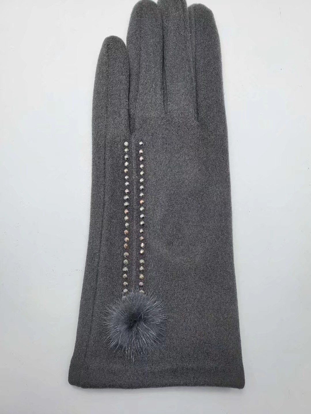 German velvet drilling rabbit hair ball gloves thumbnail