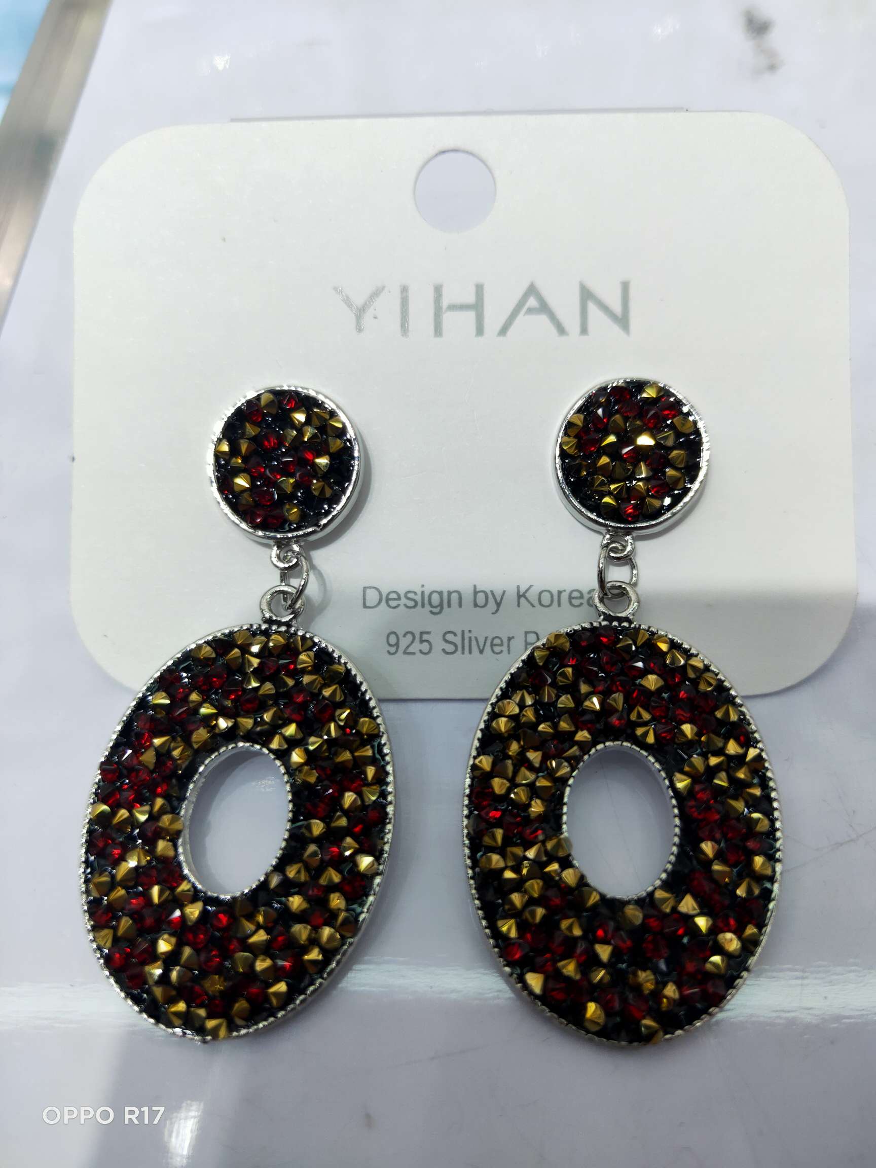 Oval Alloy Earrings Fashion Generous Personality All Summer Burst Fei Pyrene Jewelry New Products