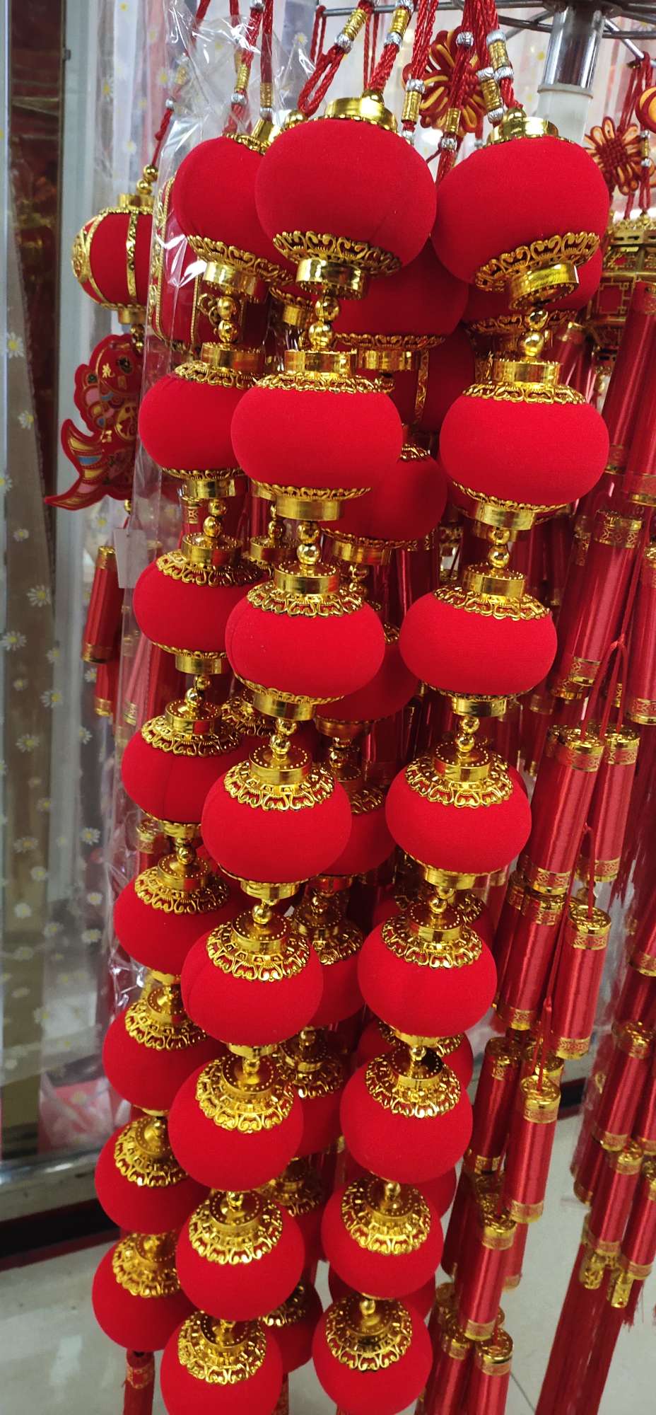 All Red Lantern String Festive Wedding Festival Supplies Manufacturers Direct To Sample Custom Housewarming