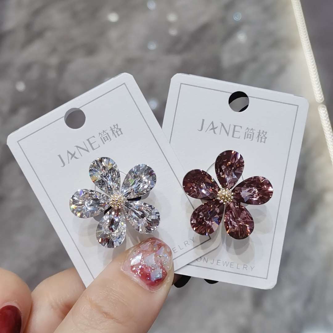 Five-petal flower crystal rubber band