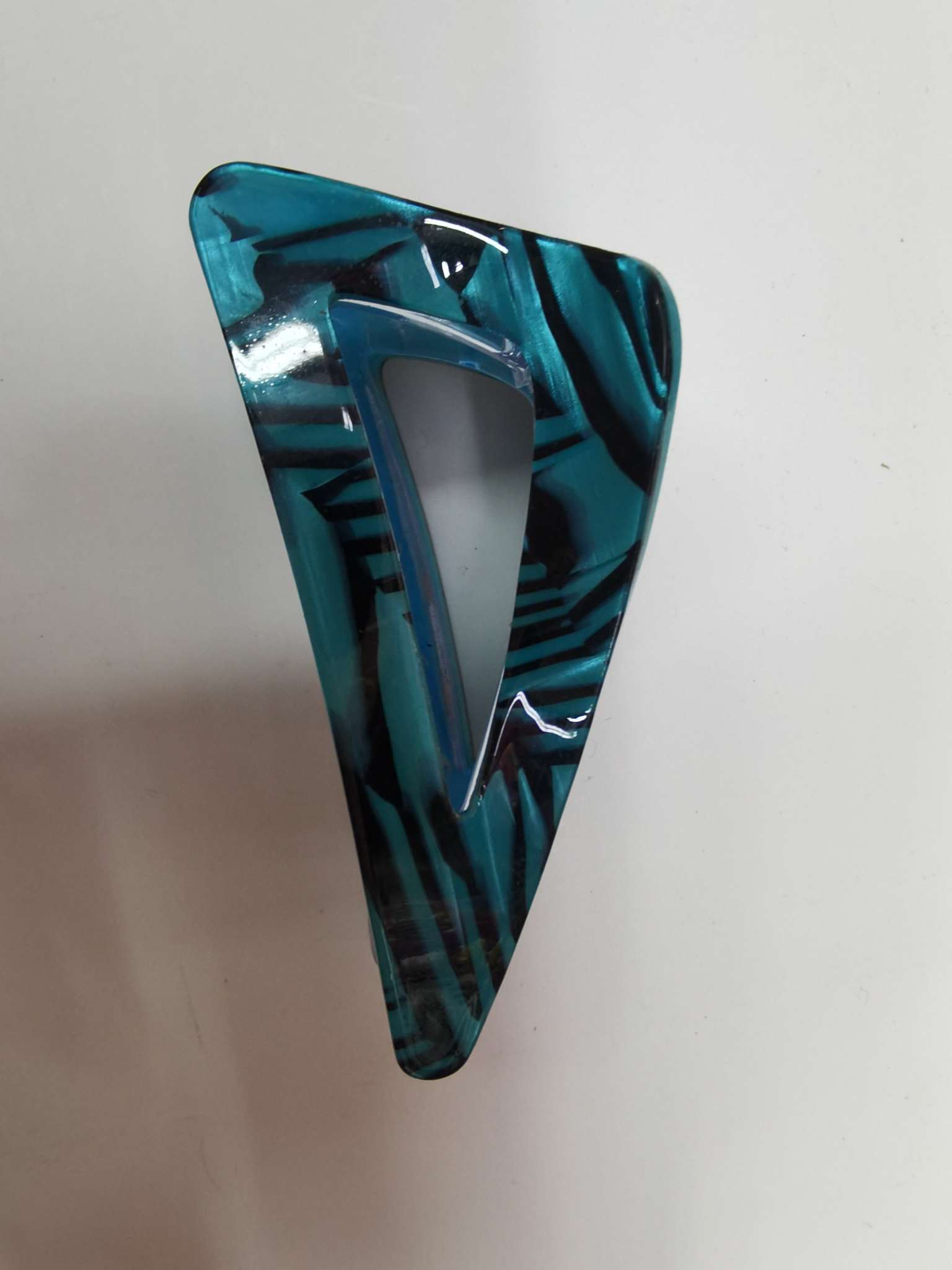 7CM三角斑马纹蓝色细节图