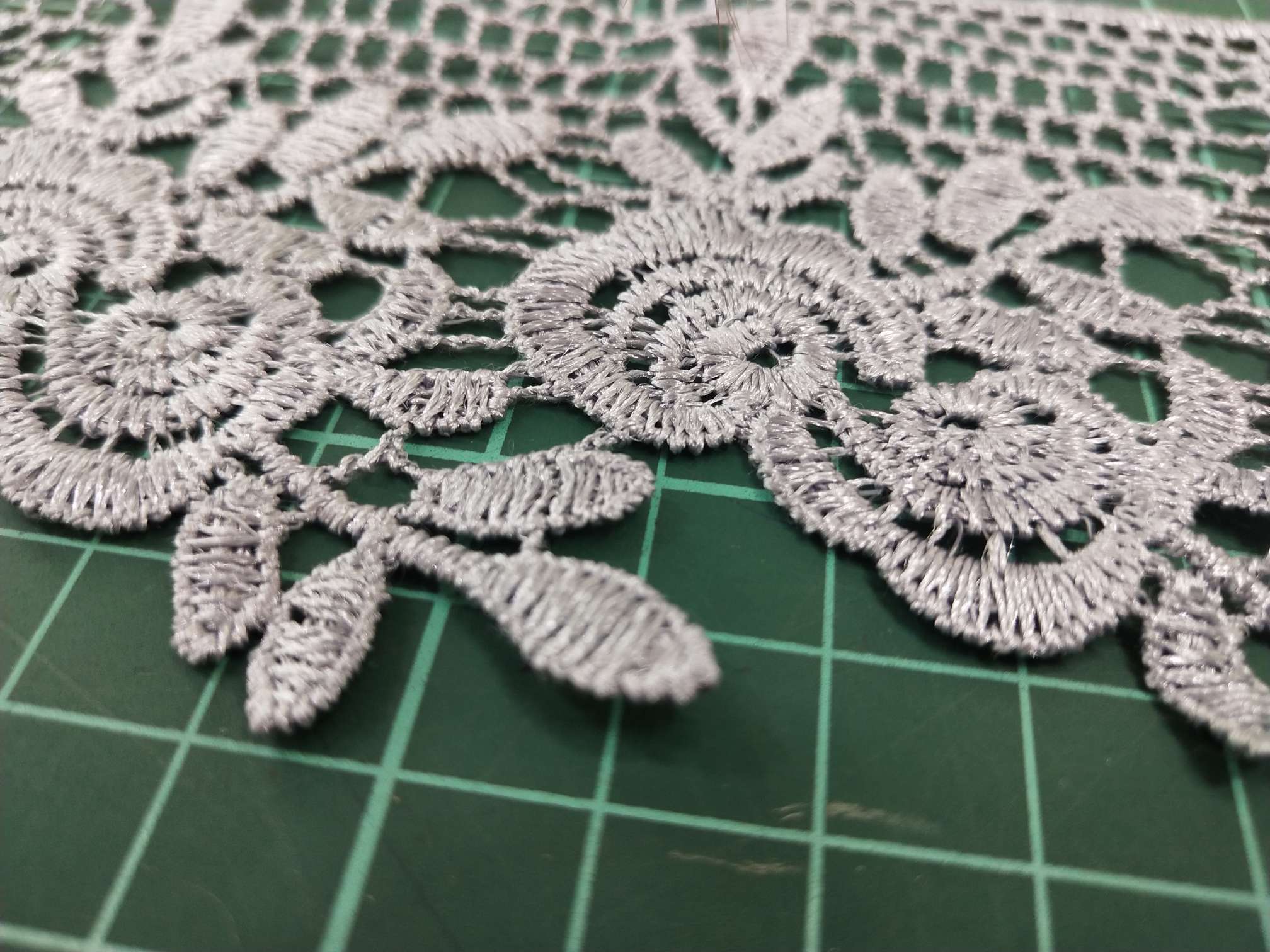 Simple and hollowed-out small rose water-soluble polyester lace mesh women's accessories details Picture