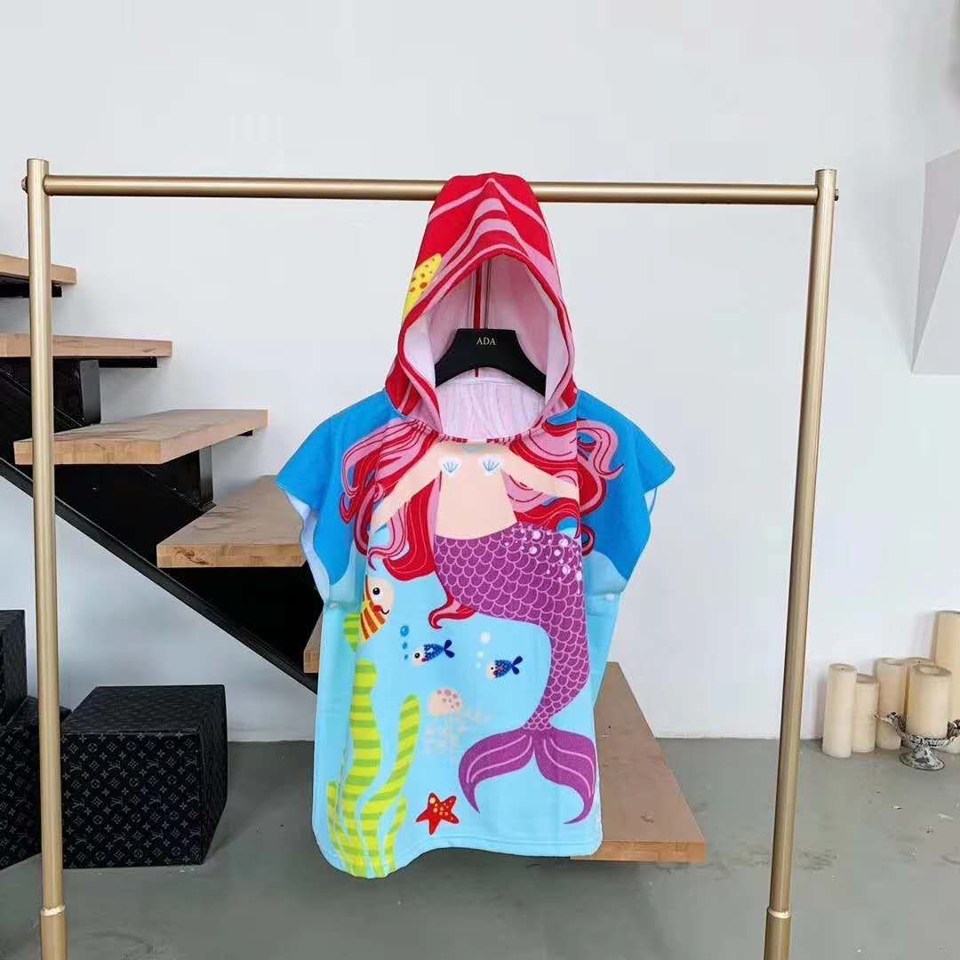 Manufacturers Direct Sales Of Children's Bath Towel Cape Boys And Girls Hooded Bathrobe Cape Micro Business Explosion Can Wear Bath Towel Home Item Picture