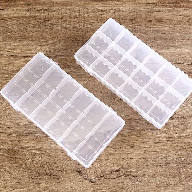 透明长方形竖6格塑料盒分类收纳盒首饰渔具整理零件盒五金包装盒详情图7