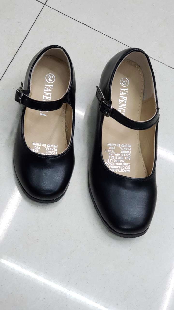 Imitation leather PU material, Guangzhou female student leather shoes with heel. Specification image