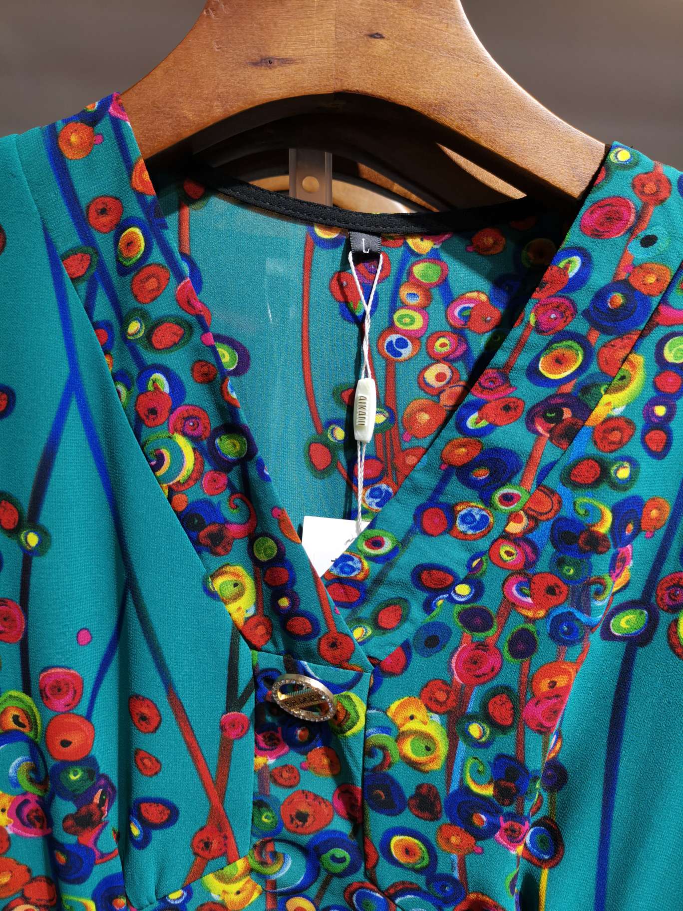 Fashionable double V-neck strapless long dress details Picture