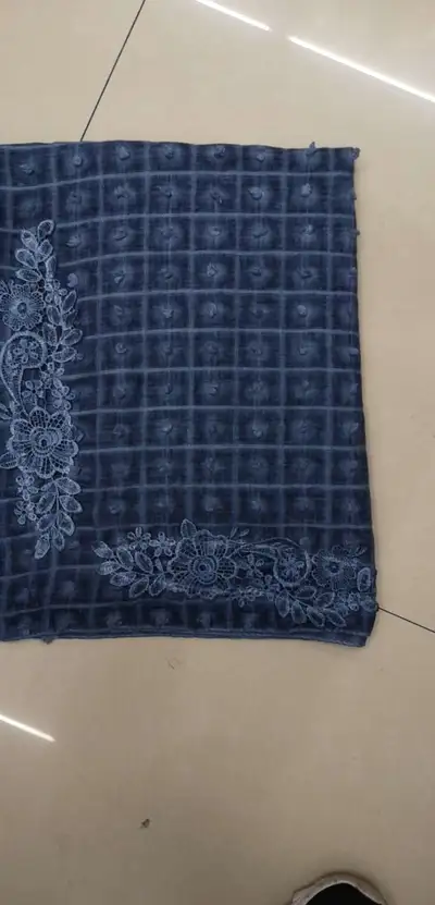 Wrap Head Scarf With Shawl Lace