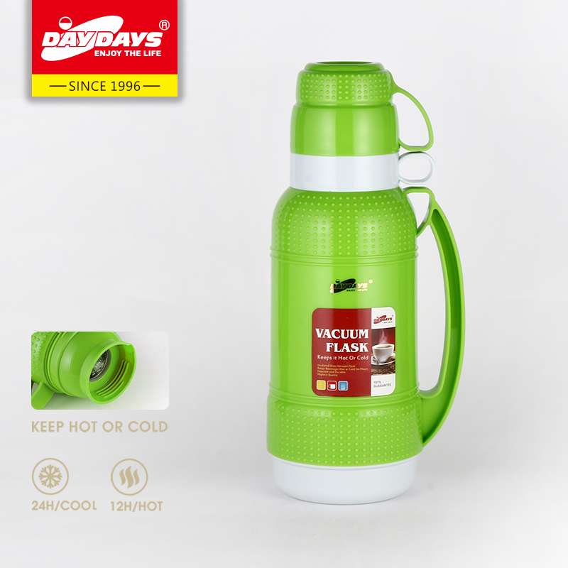 1.8L plastic glass liner portable outdoor vacuum flask for home use full figure