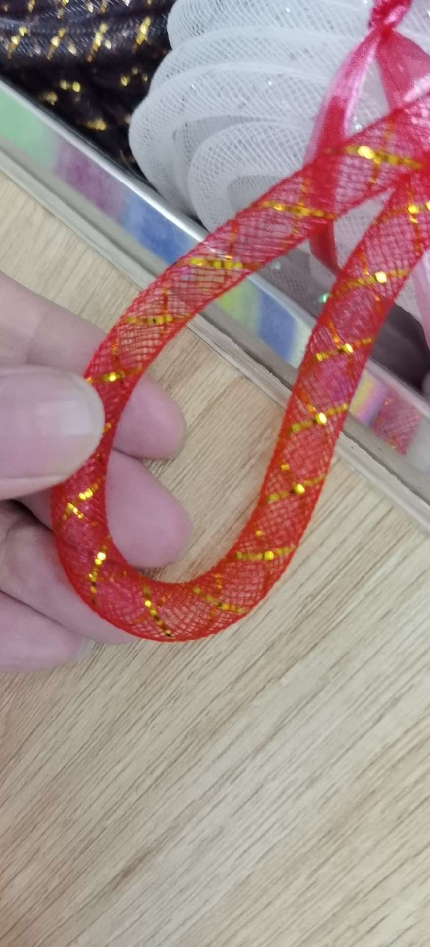 Manufacturers direct DIY elastic yarn net crafts accessories details Picture