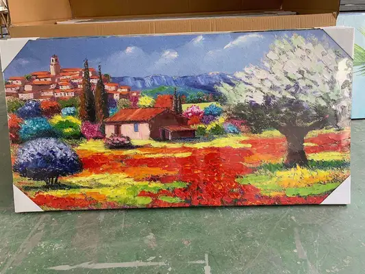 American landscape decoration painting living room European sofa background wall oil painting hanging wall wall mural manufacturers direct landscape painting frameless painting hotels, hotels, apartments and other projects with paintings thumbnail