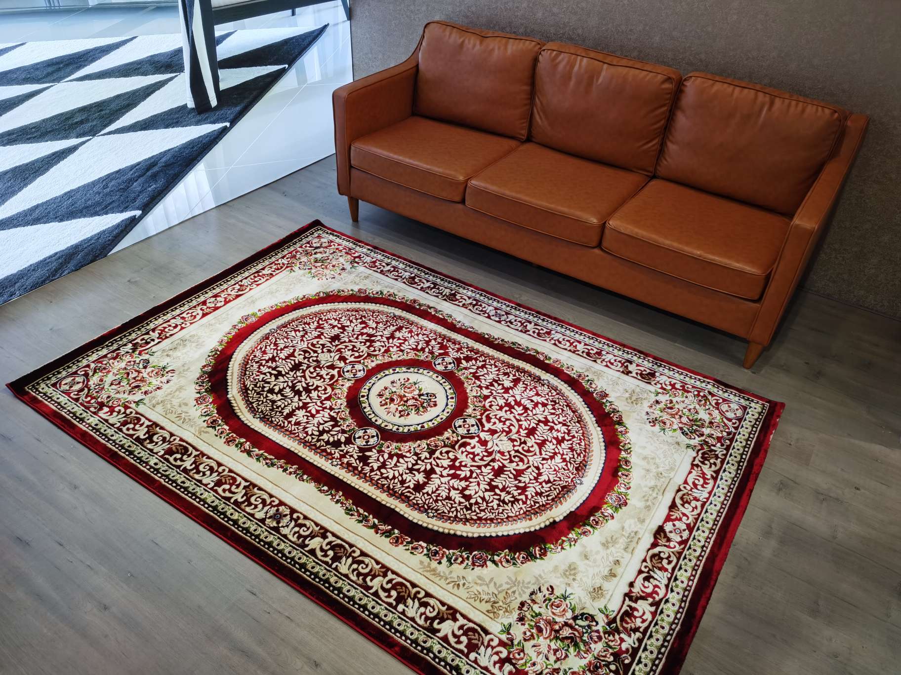 家用涤纶地毯 复古风格 卧室客厅书房沙发茶几垫   
 160*230
