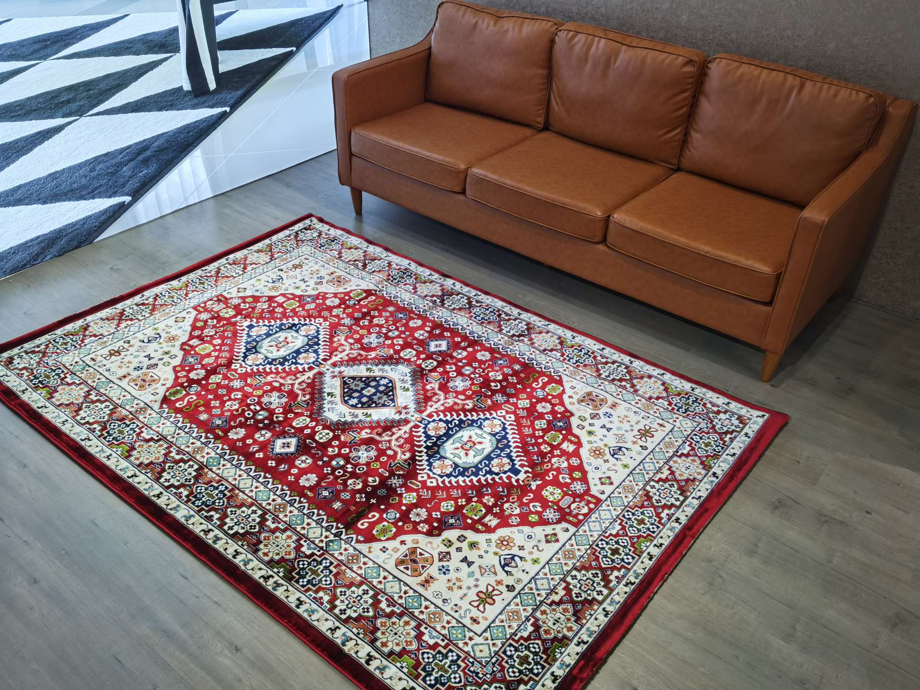 Inicio chenille poliéster alfombra estilo persa dormitorio sala de estar estudio sofá mesa de centro cojín Application Scenario