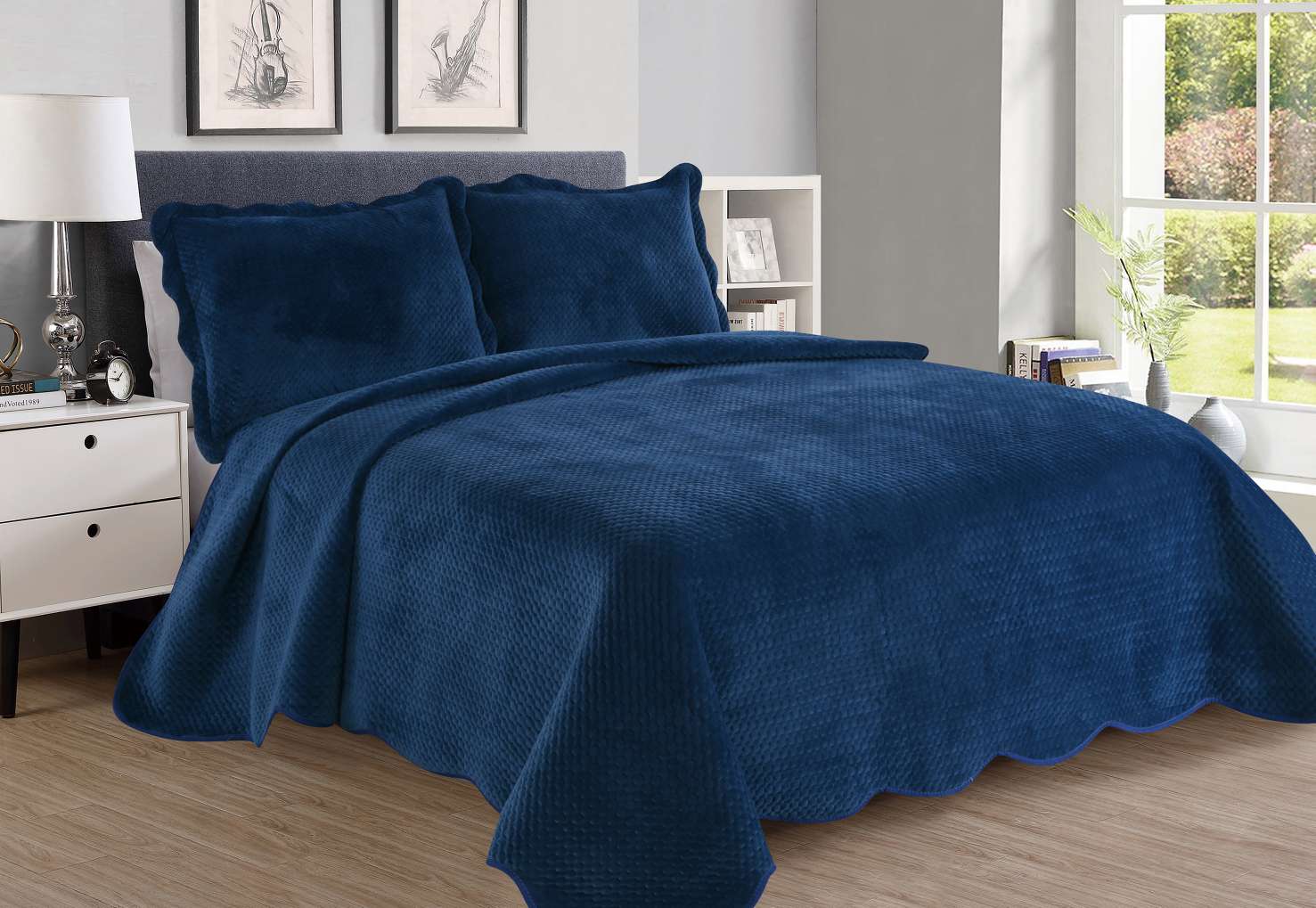 2020纯色水晶绒三件套白底实物图