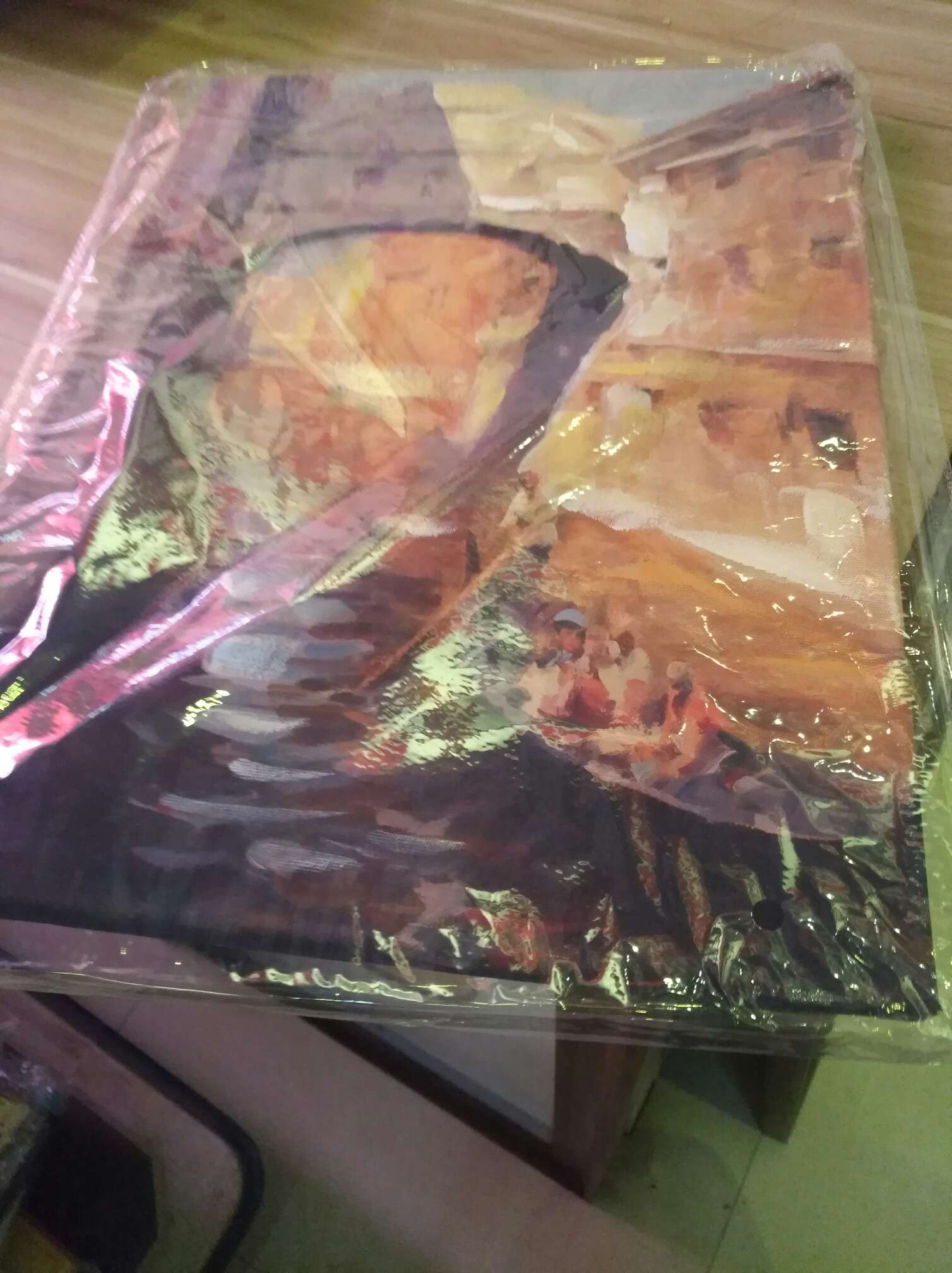 喷绘布油画乡村爱情故事