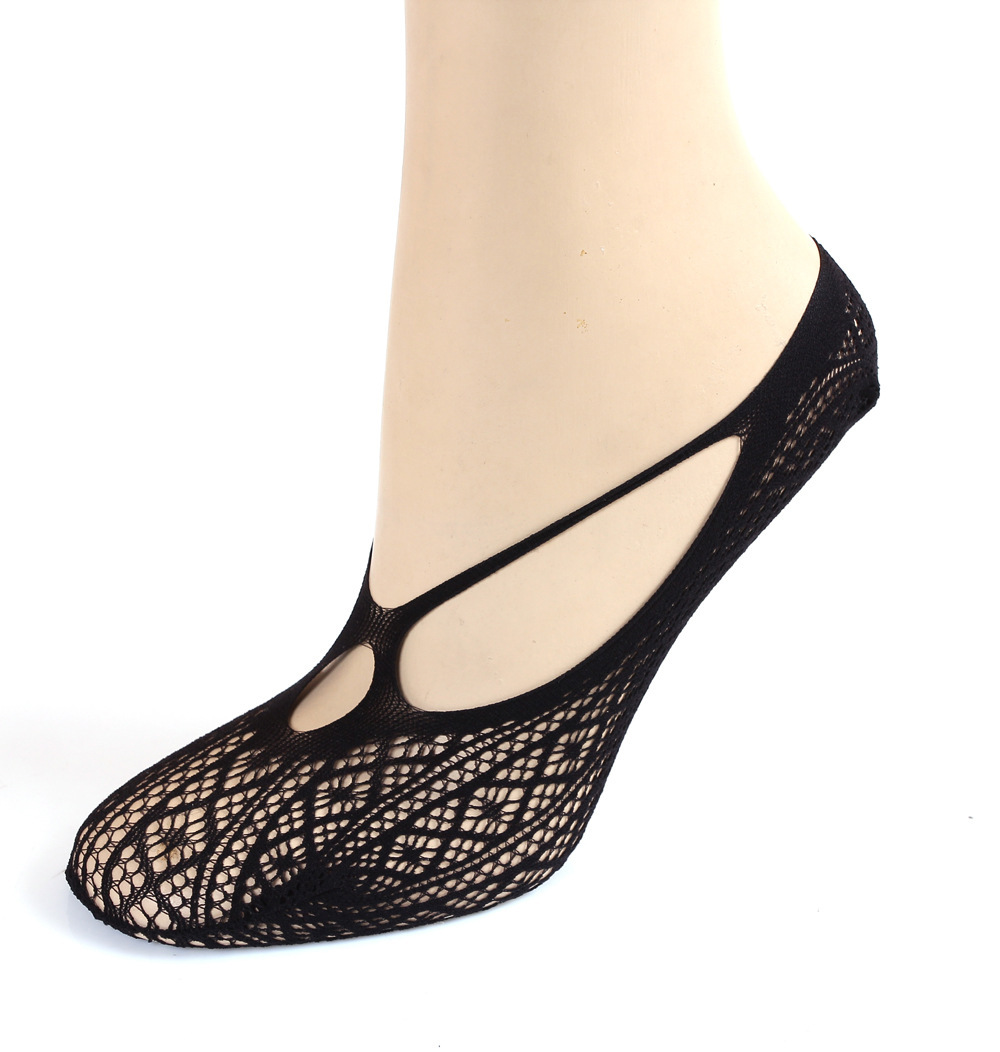 New cross-shaped ship socks with straps, invisible ship socks, super elastic and fashionable anti-hook women's socks, wholesale from Yiwu manufacturer details Picture