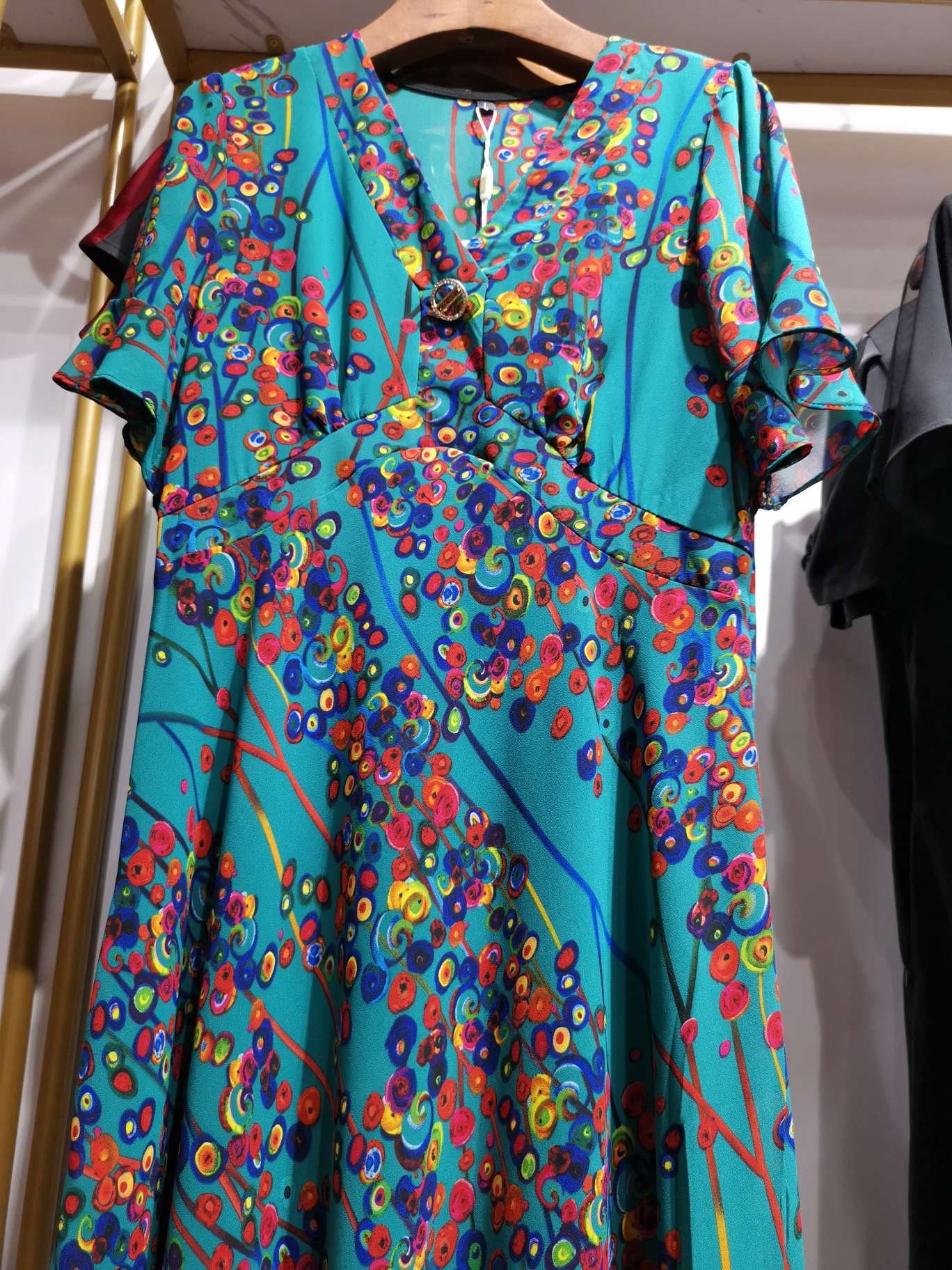 Fashionable double V-neck strapless long dress