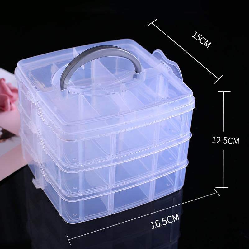 多功能小号三层塑料首饰家居收纳盒18格化妆箱 袜子内裤整理盒批