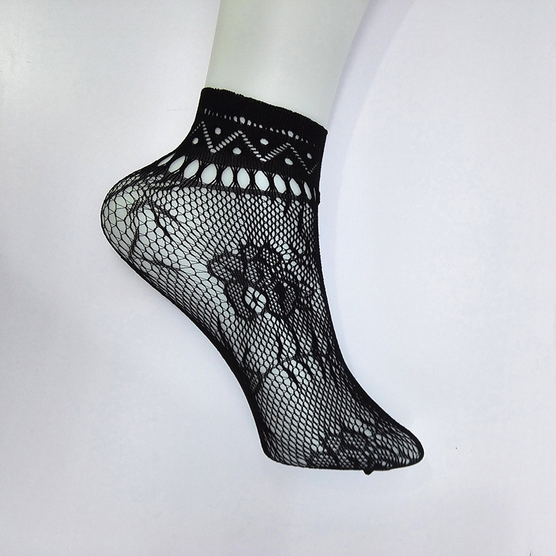 Wholesale of popular thin breathable socks for women on Taobao, jacquard sexy and fashionable short socks for women from Yiwu factory Specification image