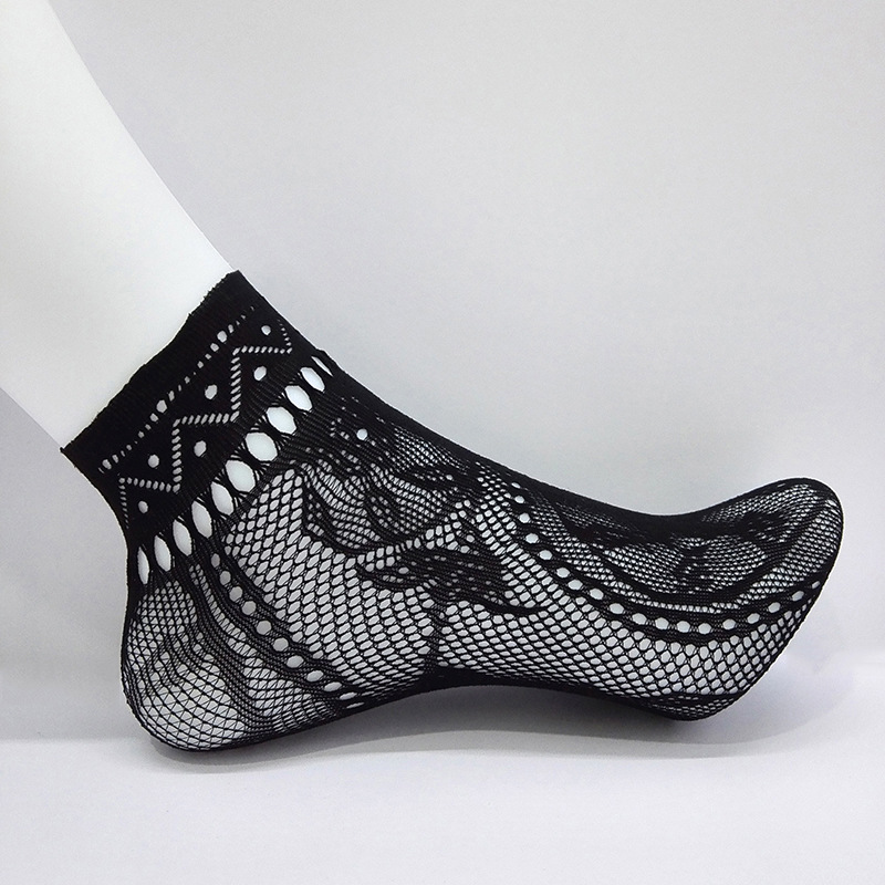 爆款春夏季女士薄款透气袜子 镂空性感时尚袜子 网袜短袜厂家批发产品图