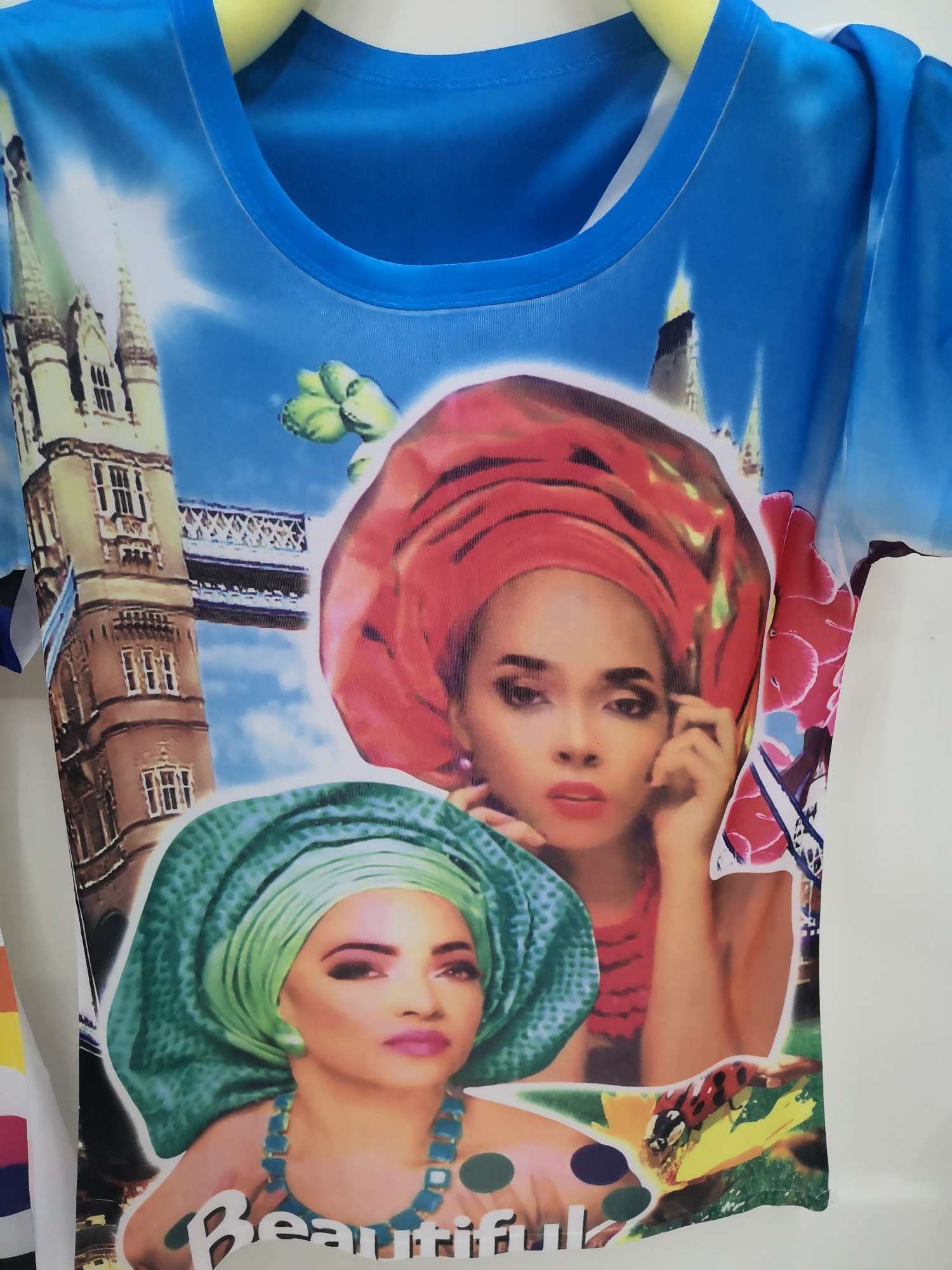 Indian American women's short sleeve shirt thumbnail